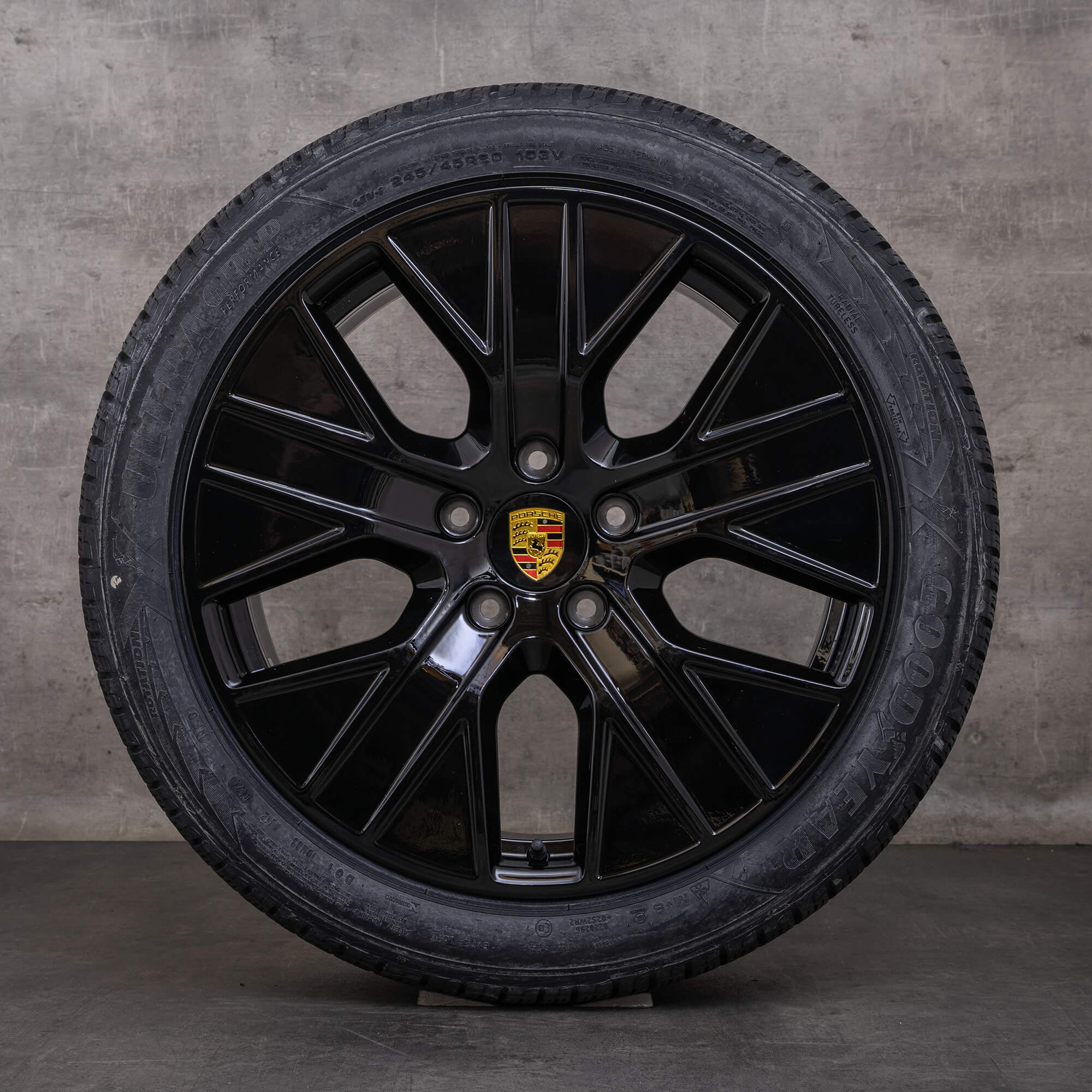 Originali Porsche Taycan con gomme invernali 20 pollici 9J1 cerchi auto 9J1601025CR 9J1601025K Turbo Aero nero lucido