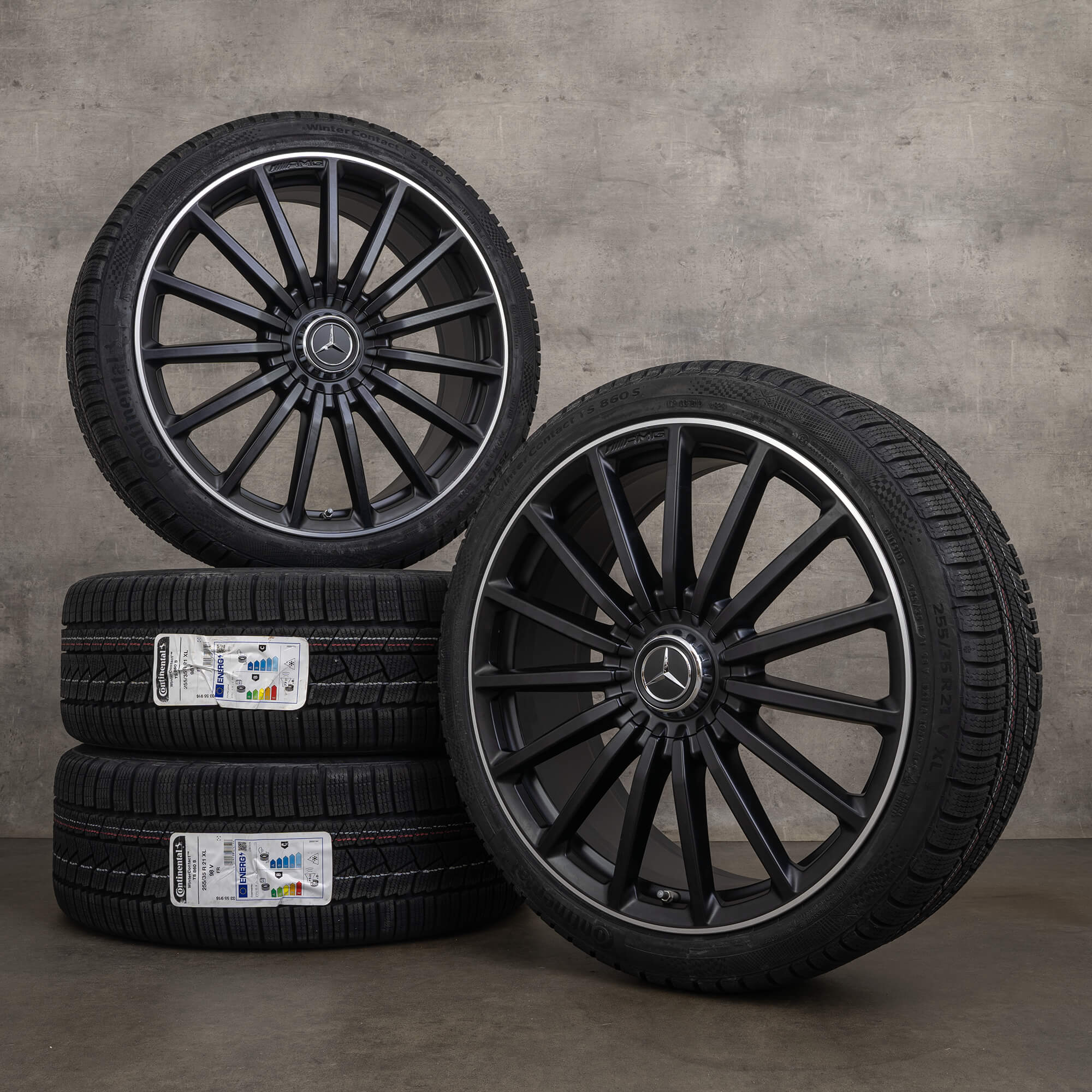 Oryginał Mercedes Benz GLA GLB 35 45 AMG koła zimowe 21 cali X247 H247 Felgi A2474012200 czarny mat Polerowane NOWOŚĆ