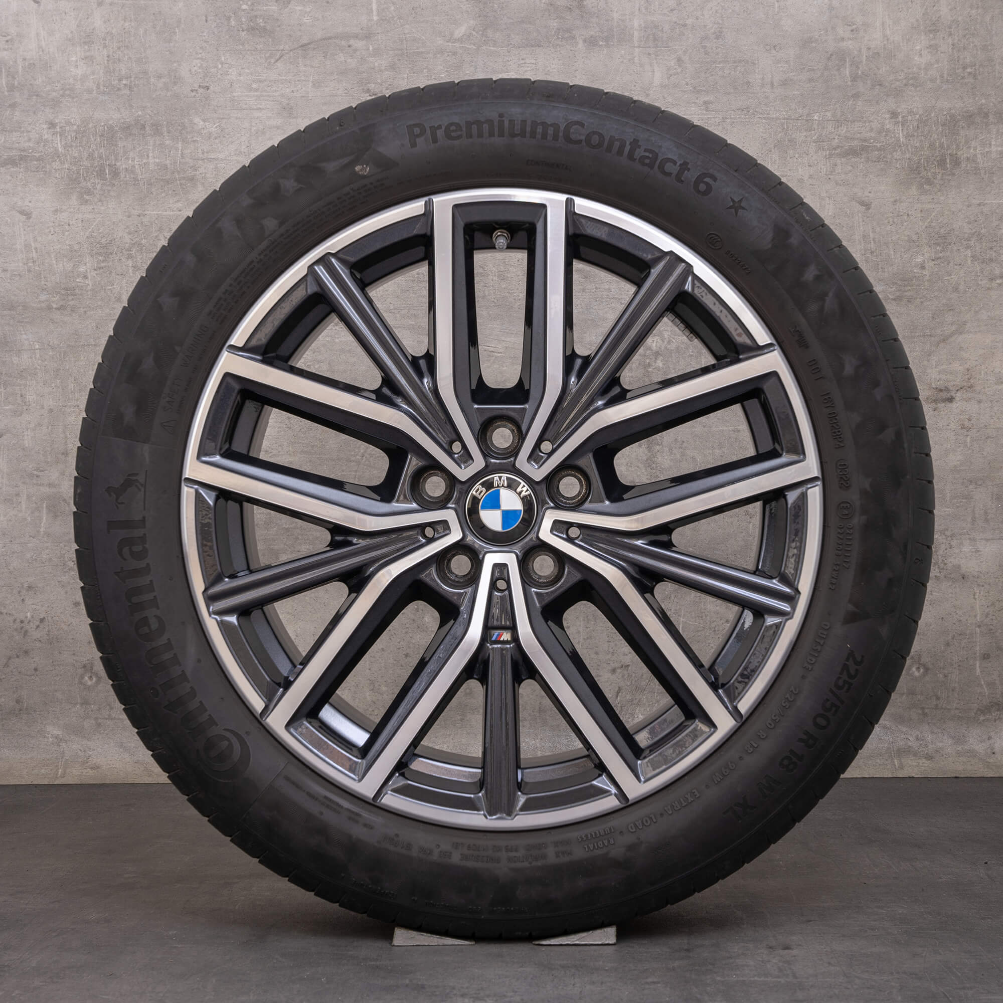 Original BMW X1 iX1 X2 2er Felgen 18 Zoll U11 U10 U06 Active Tourer Sommerräder Styling 838 M 6891179 midnight grey glanzgedreht