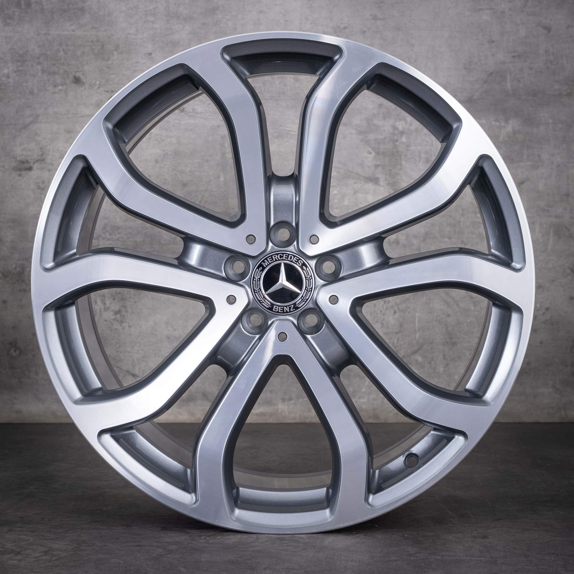 Original Mercedes Benz GLE 43 63 & S AMG Felgen 21 Zoll C292 A2924011400 A2924011500 Alufelgen himalaya grey glanzgedreht