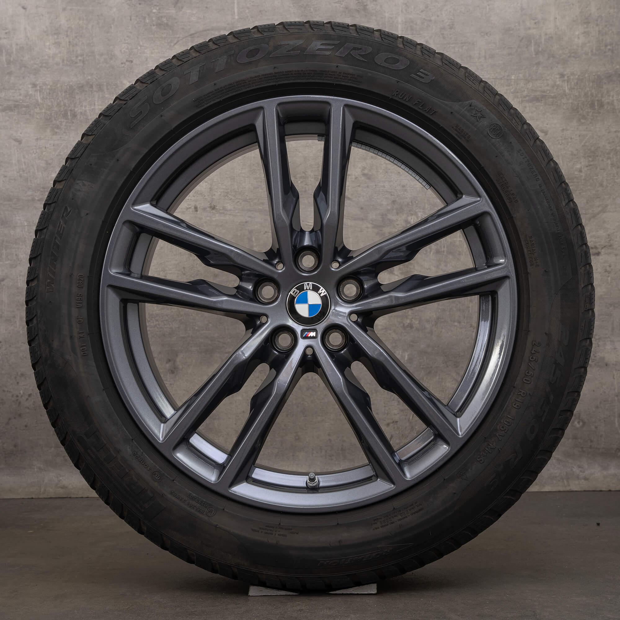 Original BMW X3 G01 X4 G02 19 Zoll Winterreifen Felgen 698 M 8746987 orbit grey