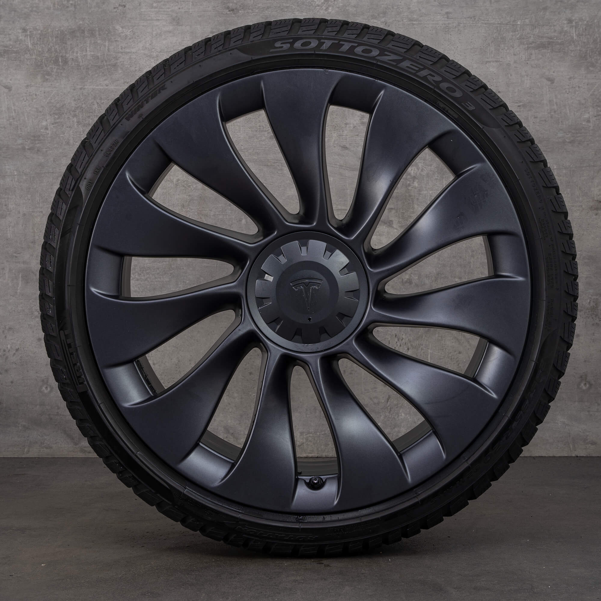 Originale Tesla vinterhjul 20 tommer modell 3 felger vinterdekk overturbin 1044267-00-A grå