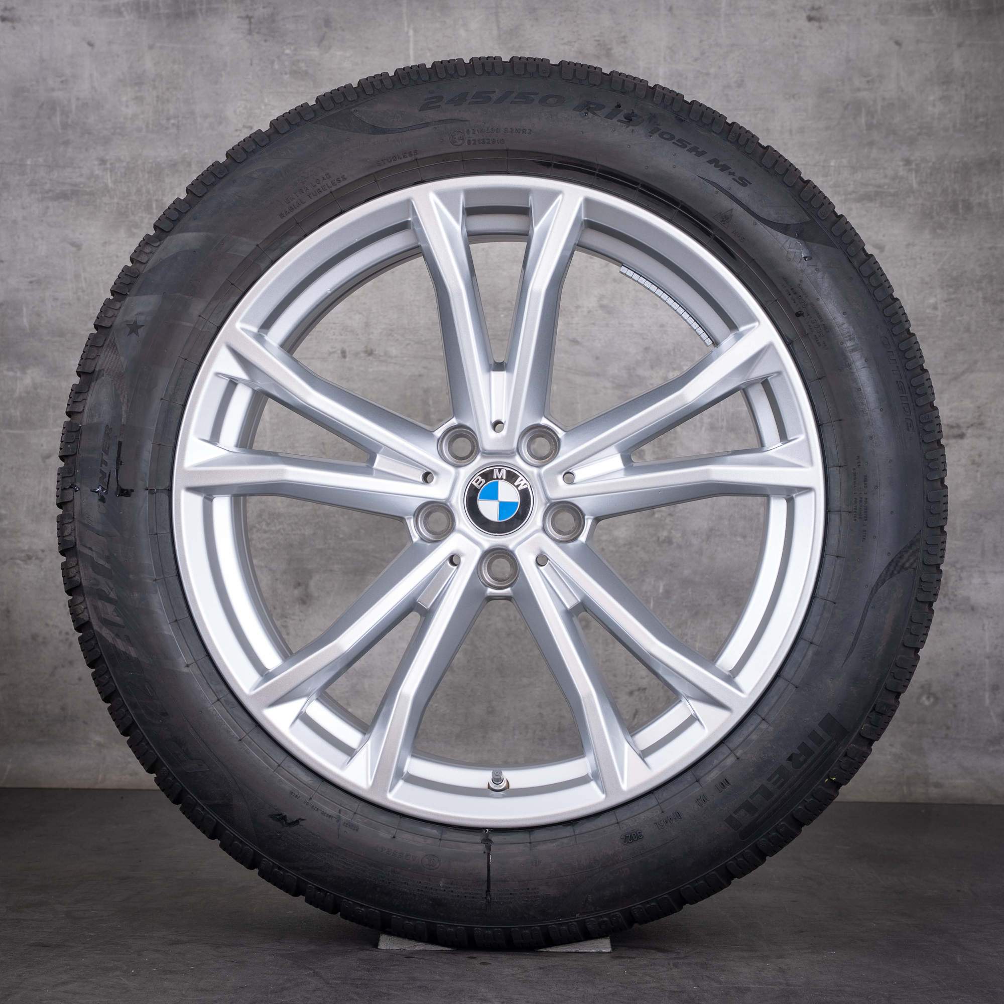 OEM BMW 7 Series i7 X3 winter wheels 19inch G70 G45 rims styling 903 5A19DE0 winter tyres silver - wheel 4 of 4