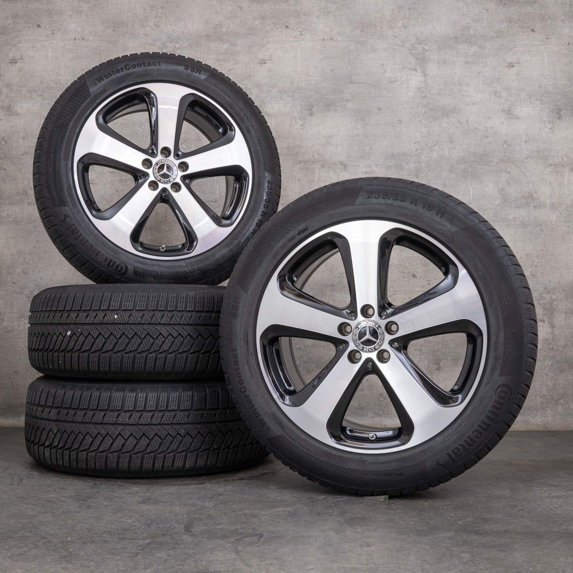 Alkuperäiset Mercedes Benz GLC & 43 AMG talvirenkaat 19 tuuman X253 C253 vanteet A2534011000 musta Kiillotettu
