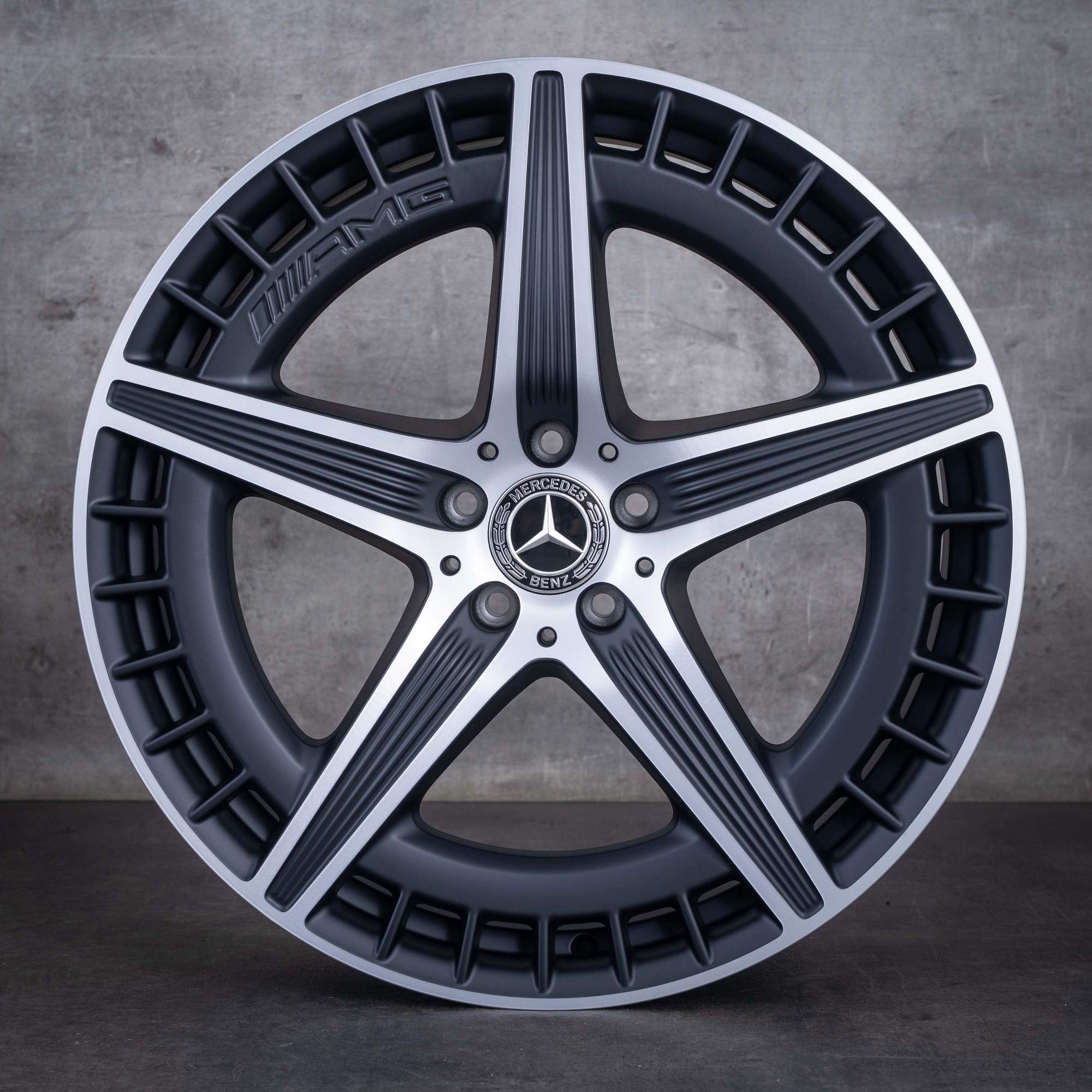 Jante originale Mercedes-Benz EQE 43 53 AMG de 21 de inci 4MATIC X294 A2944011400 negru mat față diamantată NOI