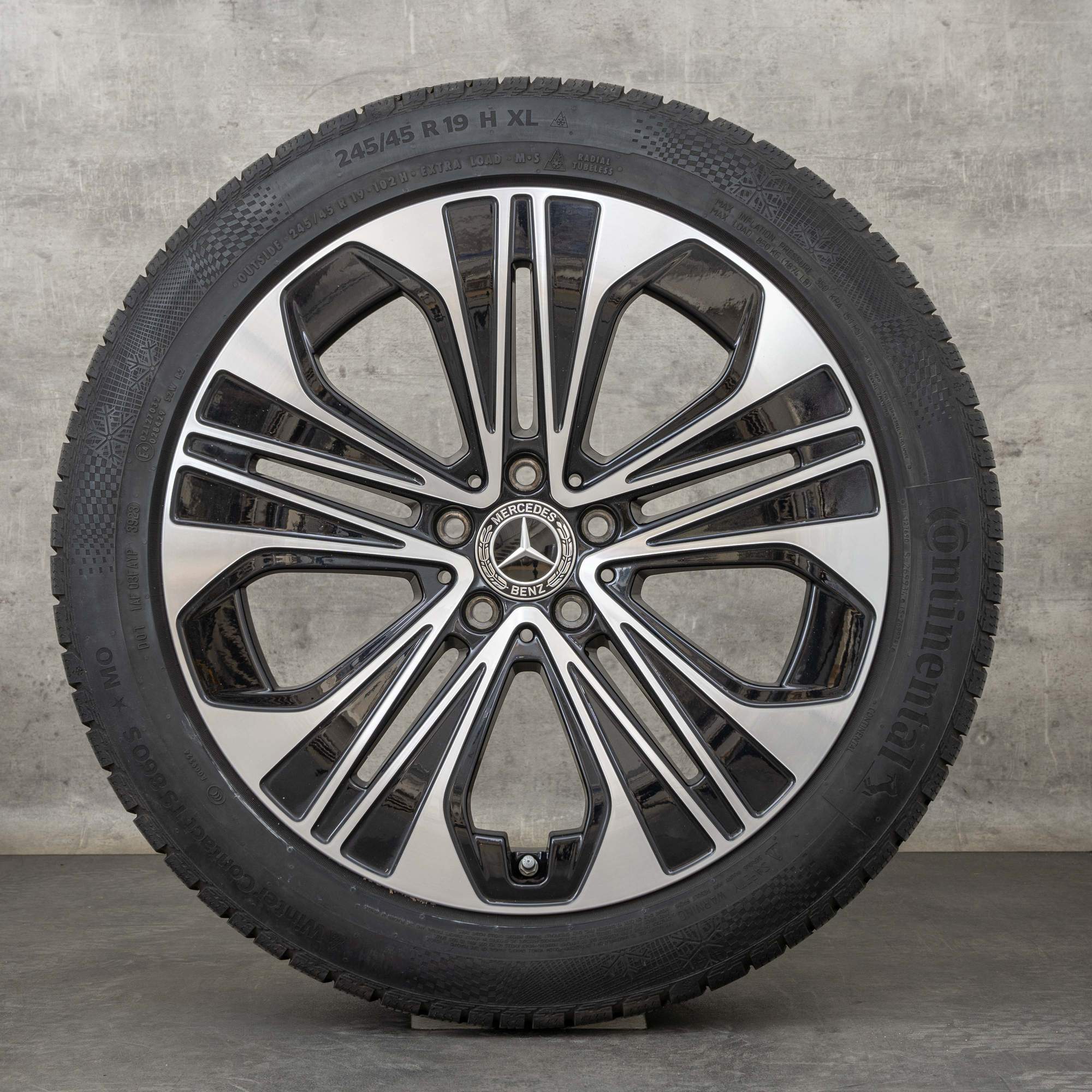 Oryginał Mercedes Benz Klasa E koła zimowe 19 cali W214 S214 felgi A2144012300 czarny Polerowane