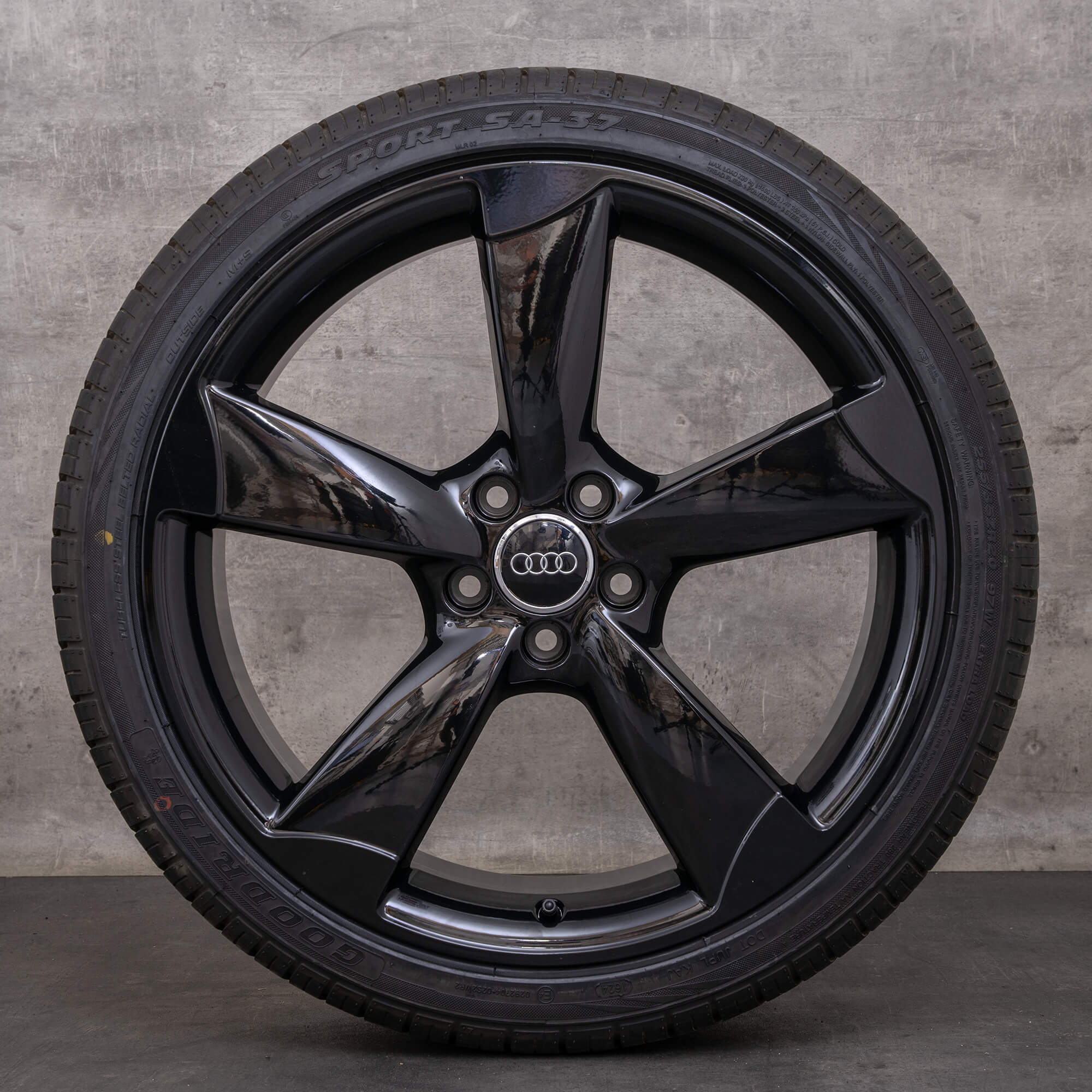 Oem Audi A6 S6 jantes 20 pouces 4G C7 roues été 4G0601025BP pneus noir brillant
