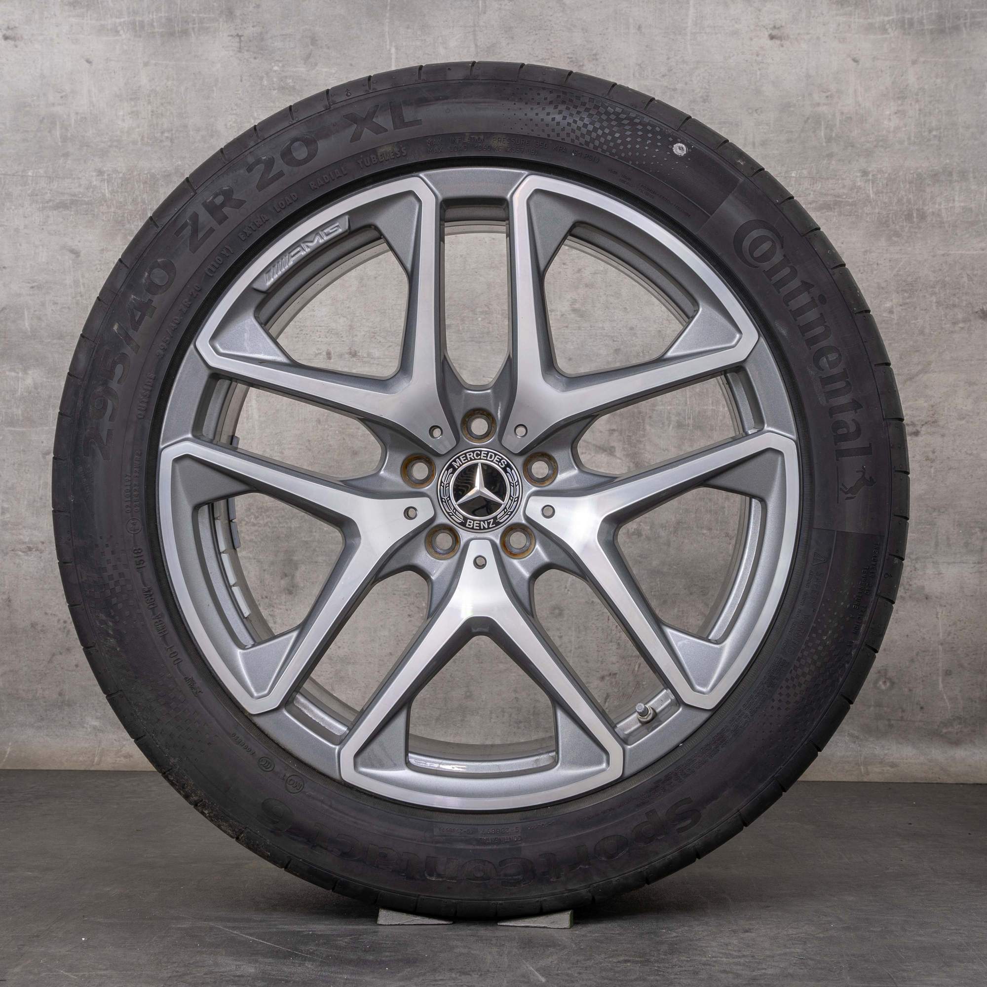 Originale Mercedes Benz GLC 63 & S AMG fælge 20 tommer X253 C253 sommerdæk A2534013600 A2534013700 himalaya grey poleret