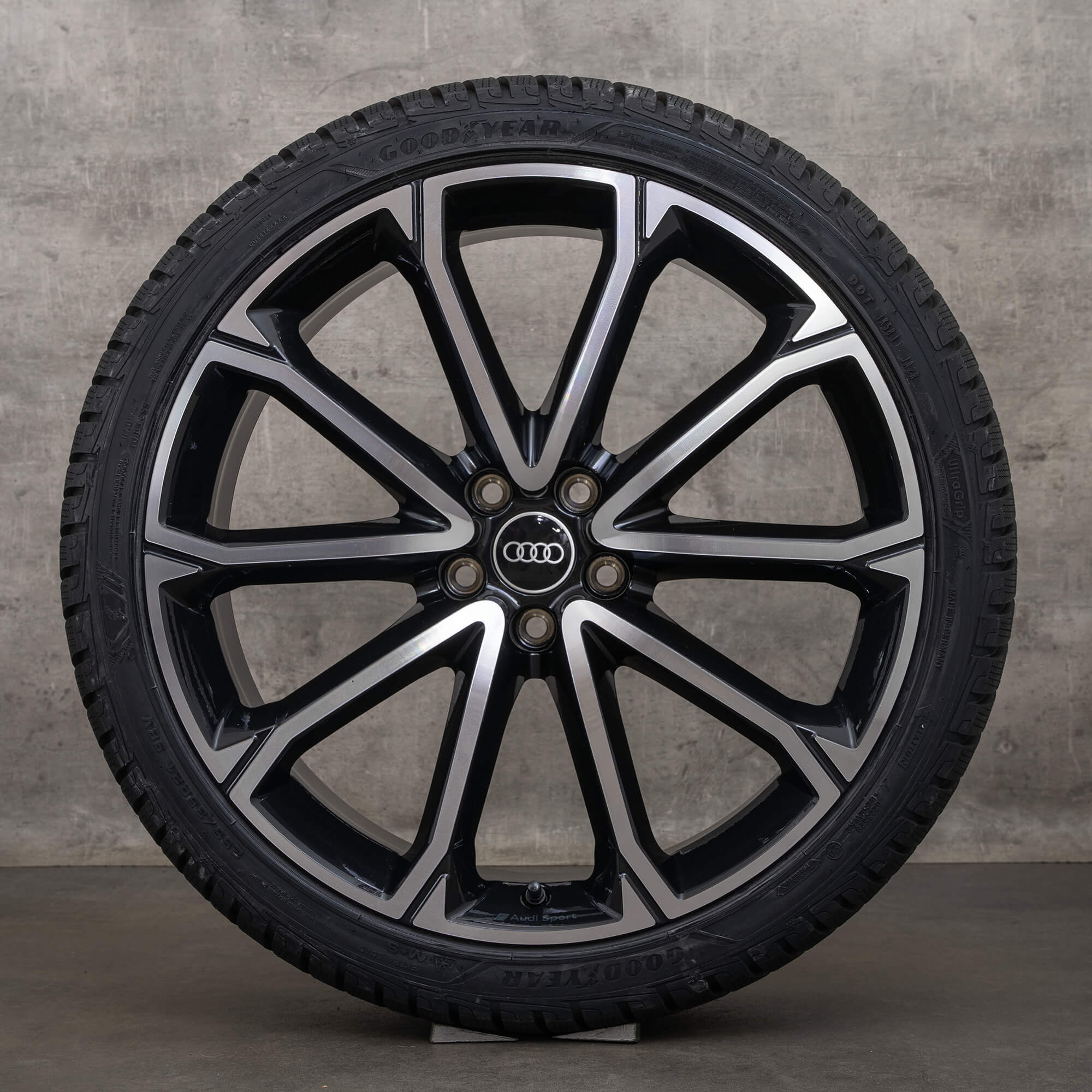 OEM Audi RS Q3 winter wheels 21 inch F3 rims Polygon 83A601025AG black high gloss NEW