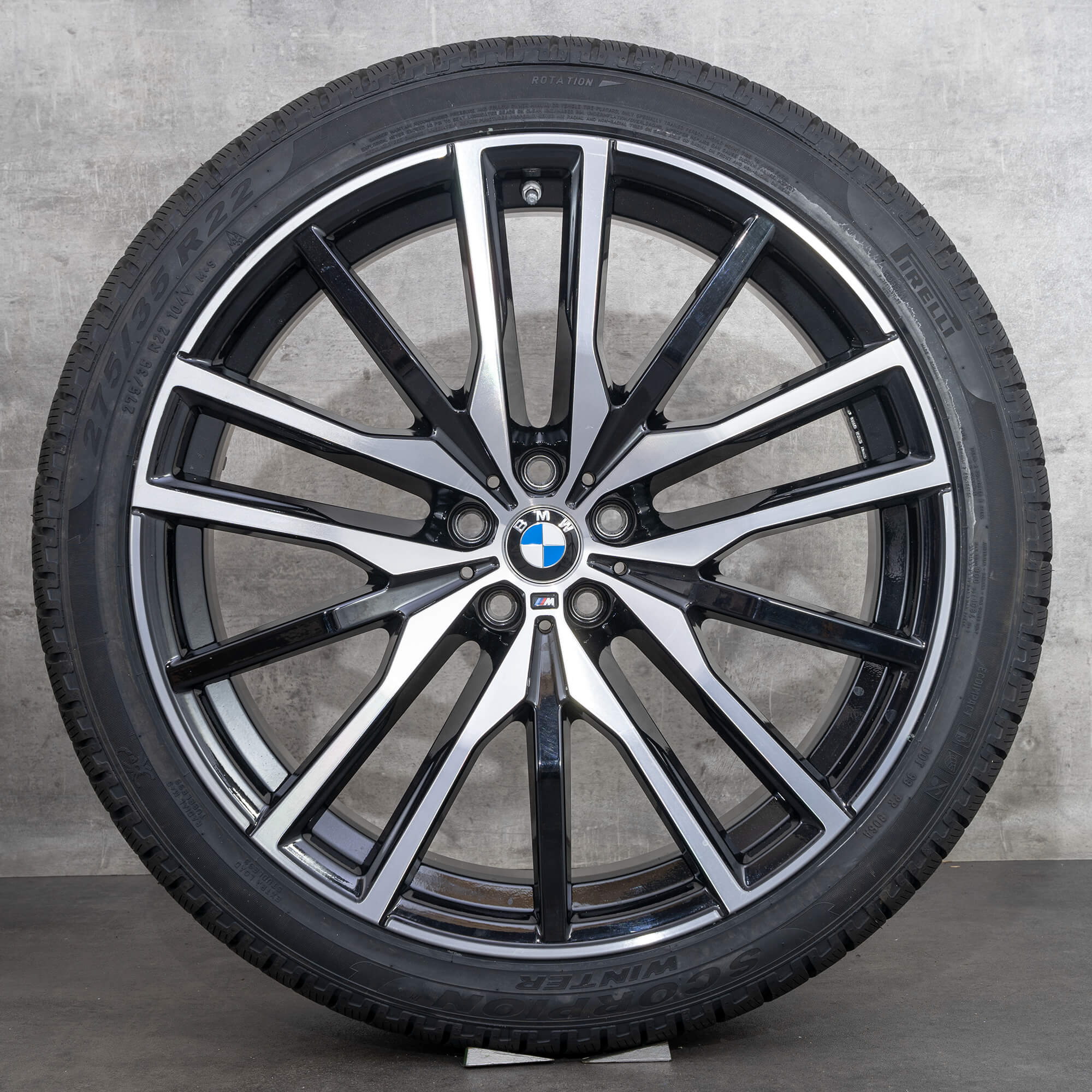 Jantes BMW 22 pouces X5 G05 X6 G06 jantes alloy pneus hiver roues M742