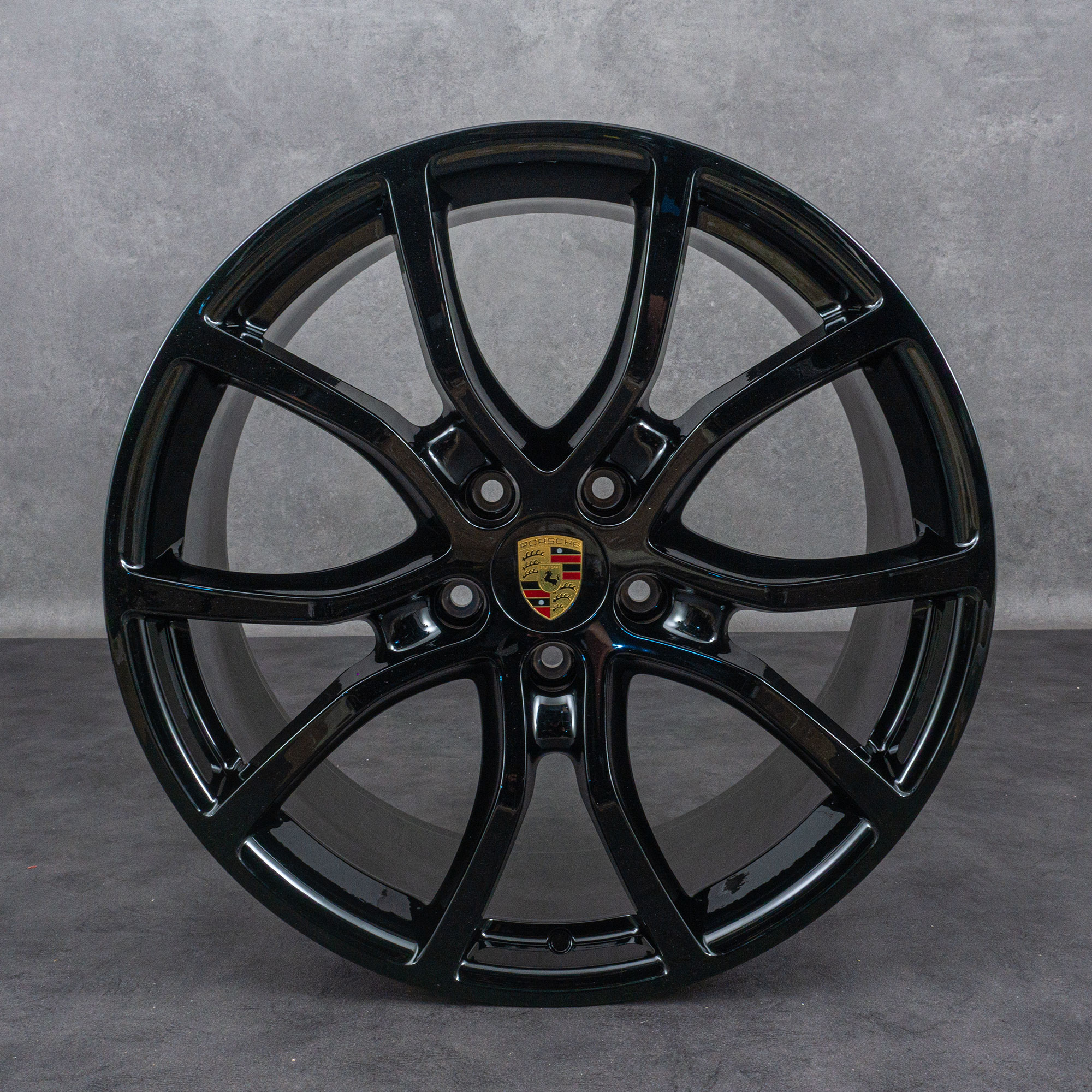 Original Porsche Cayenne Felgen 21 Zoll 9YA 9Y0601025DB 9Y0601025DC SUV Exclusive Design Tiefschwarz NEU