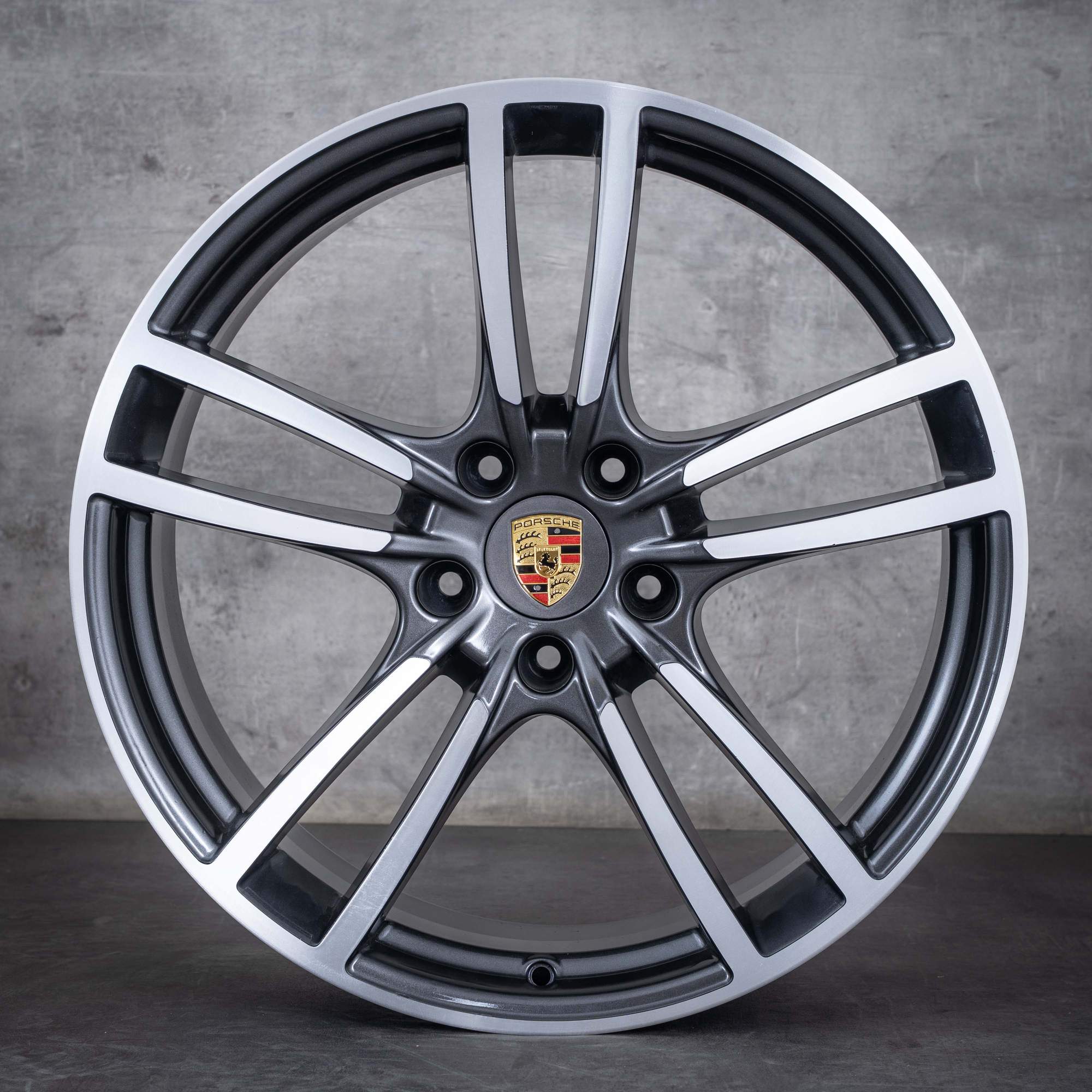 Oryginalne felgi Porsche Cayenne 9YA 21 cali I II 9Y0601025BK 9Y0601025BL tytanowe polerowane