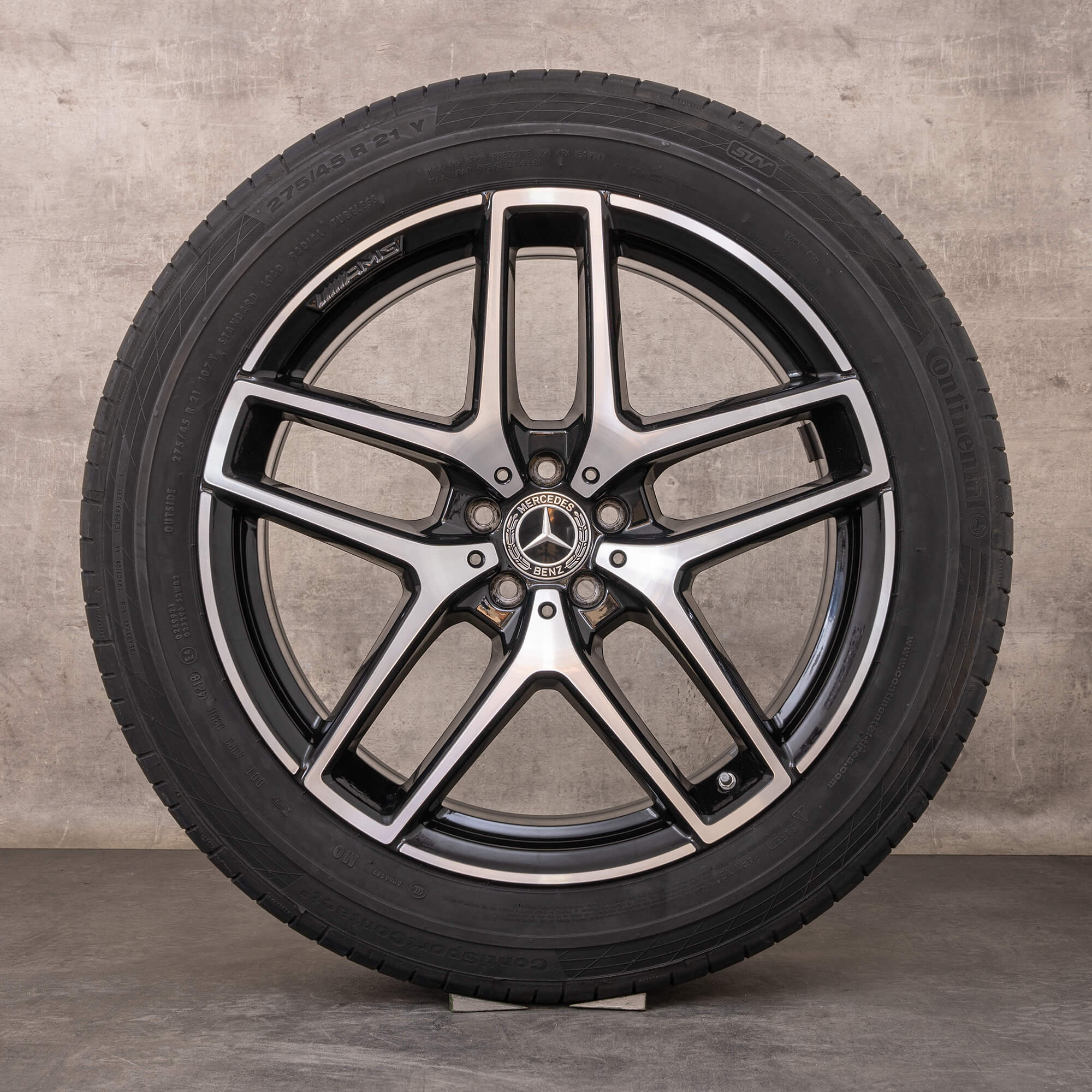 OEM Mercedes Benz GLE & 43 63 S AMG Rims 21 inch C292 summer wheels A2924012900 A2924011700 black glossy turned