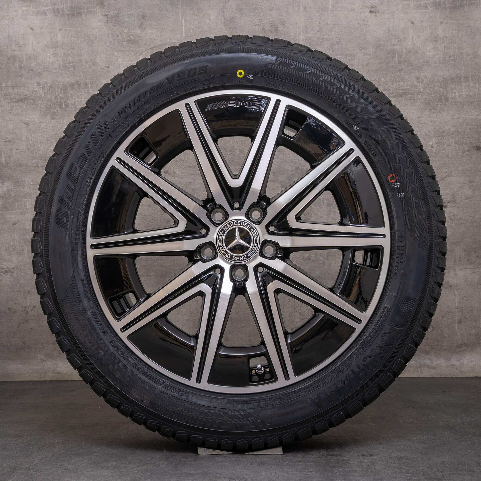 Alkuperäiset Mercedes Benz EQA EQB AMG talvirenkaat 19 tuuman H243 X243 vanteet A2434012000 musta kiillotettu