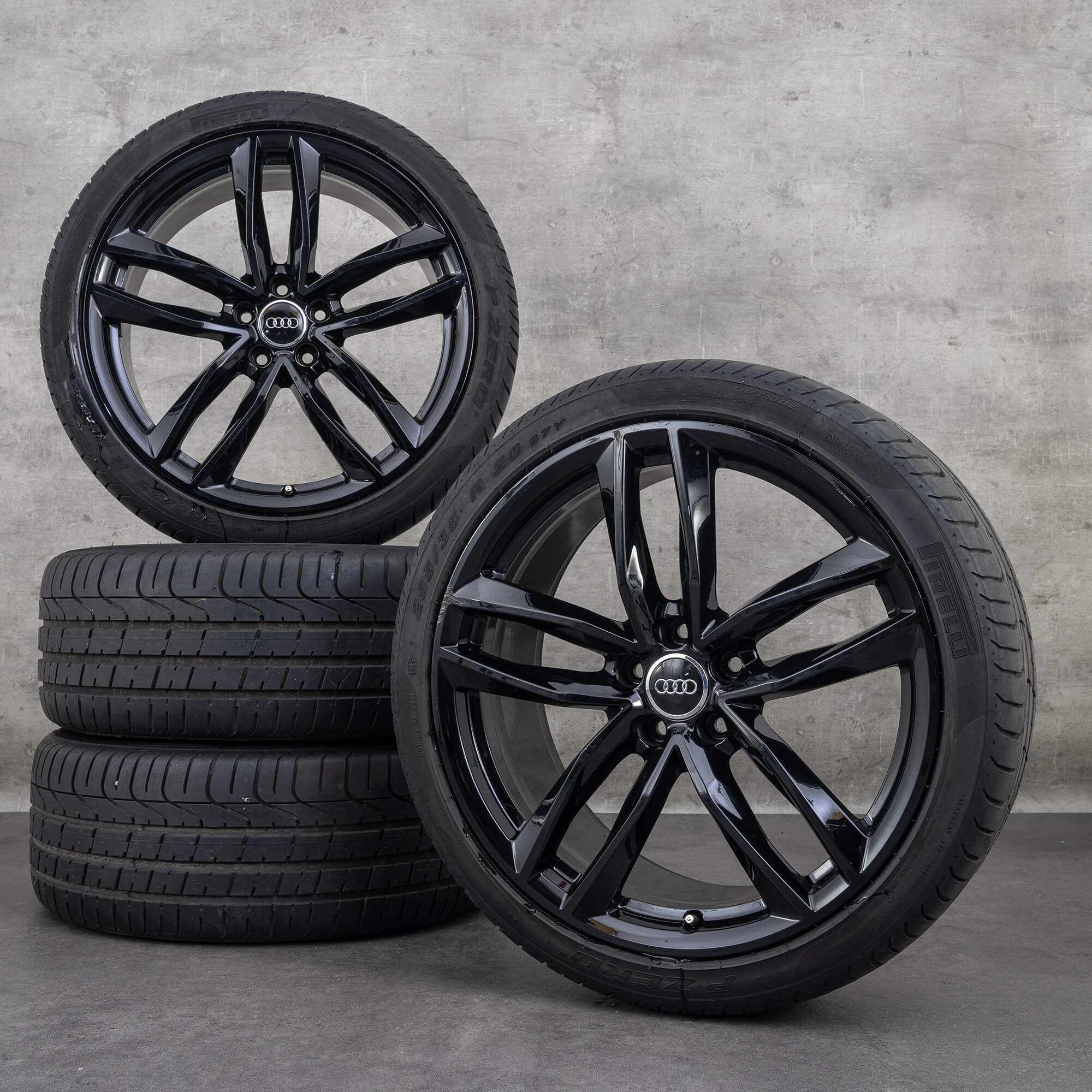 Oem Audi A6 S6 Jantes 20 pouces 4G C7 pneus été jantes 4G9601025M noir mat