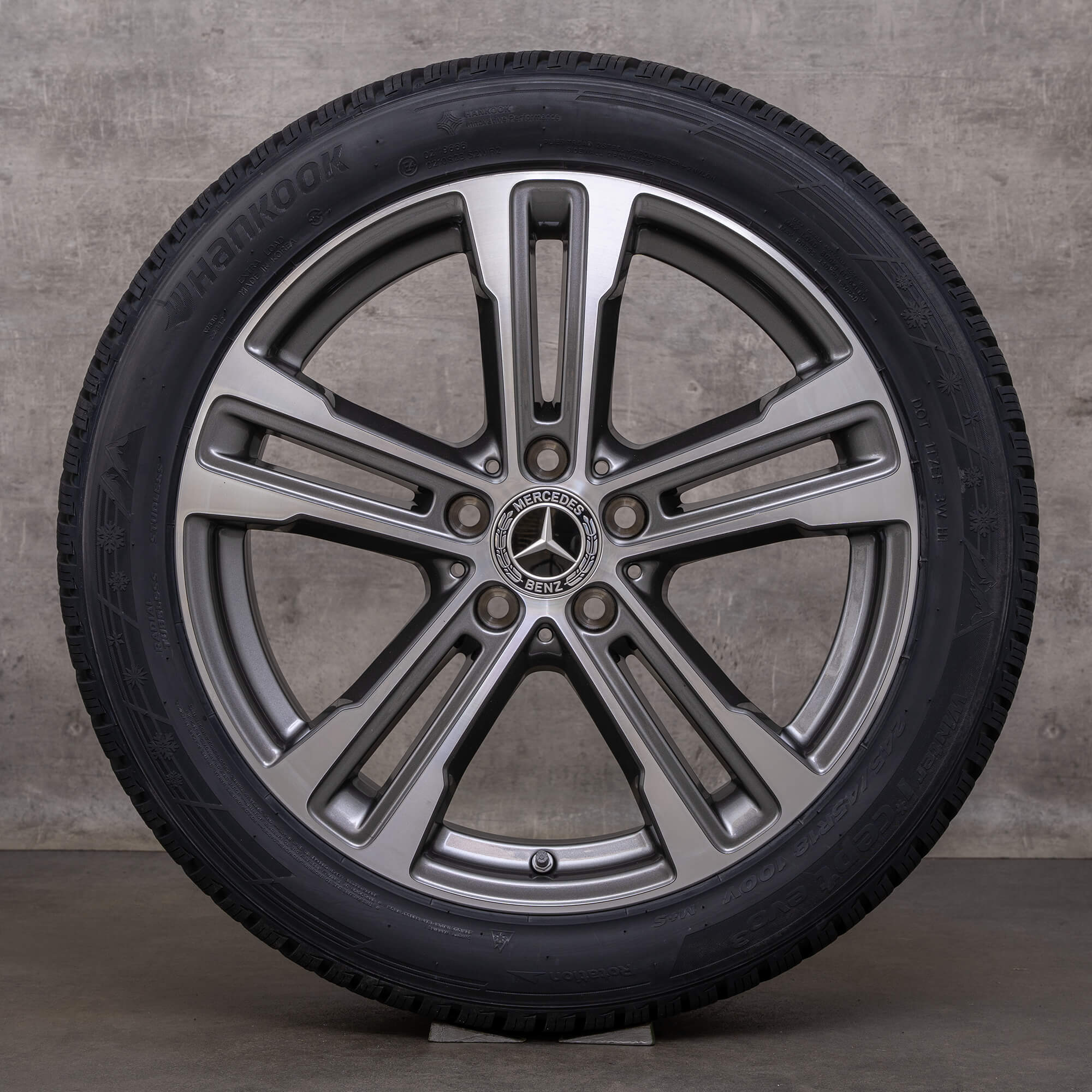 Original Mercedes Benz E-Klasse AMG Winterräder 18 Zoll W213 S213 C238 A238 A2134015700 himalaya grey glanzgedreht NEU