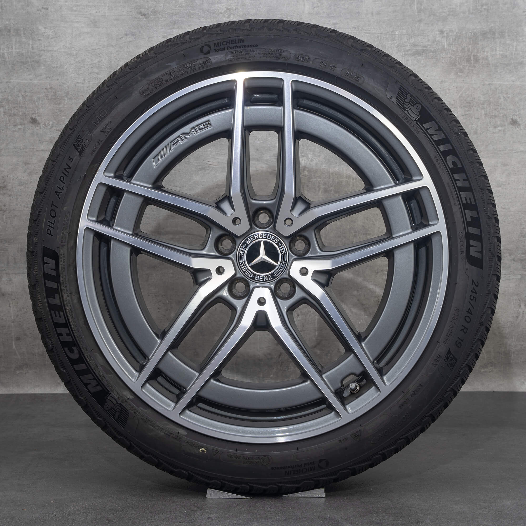 Orijinal Mercedes Benz E-Serisi E43 E53 AMG 4Matic kış lastikleri 19 inç W213 S213 C238 A238 jantlar A2134016700 A2134016800 himalaya gri parlak döndü