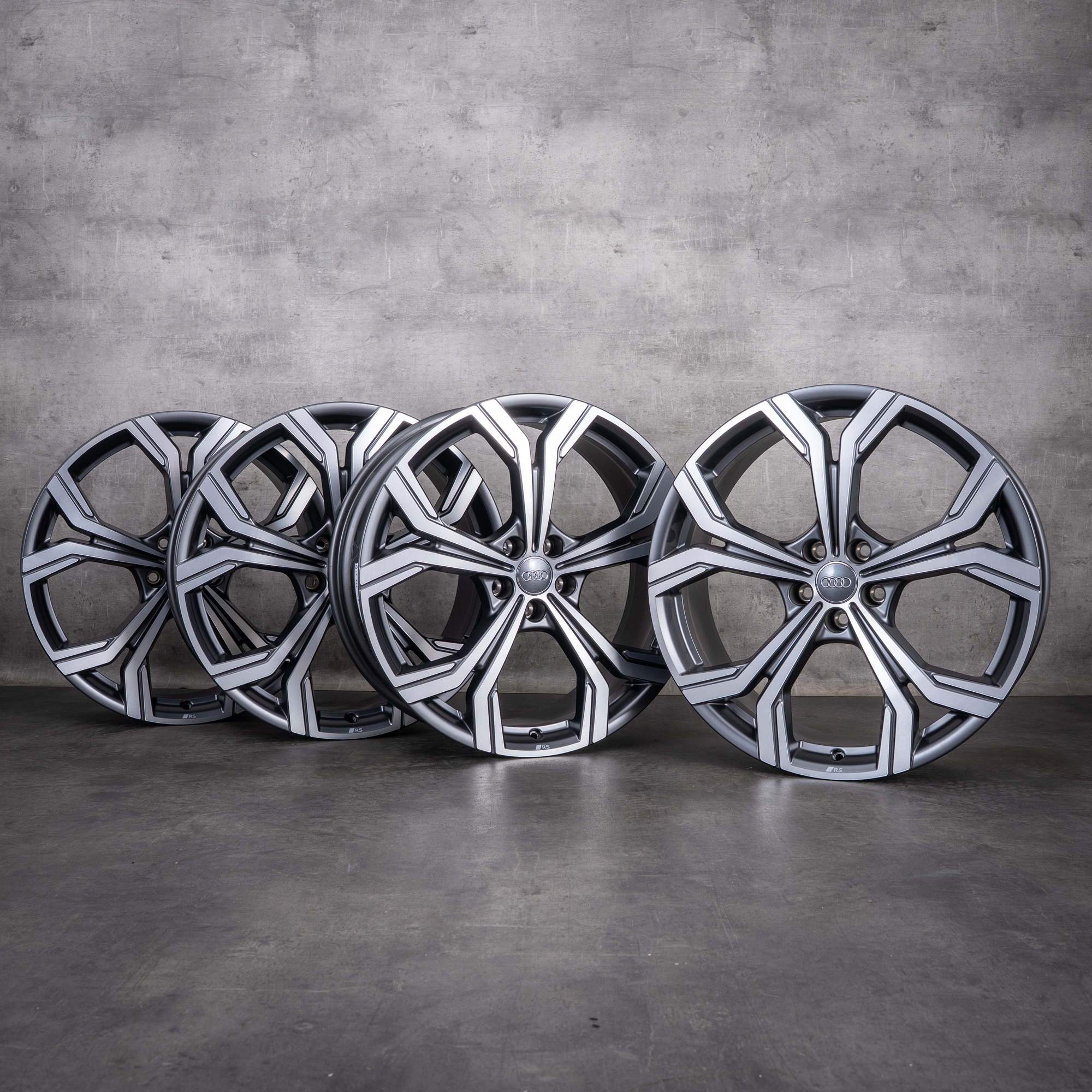 Cerchi originali Audi A6 S6 da 20 pollici 4K 4P C8 C9 4K0601025FD in titanio opaco diamantato NUOVI