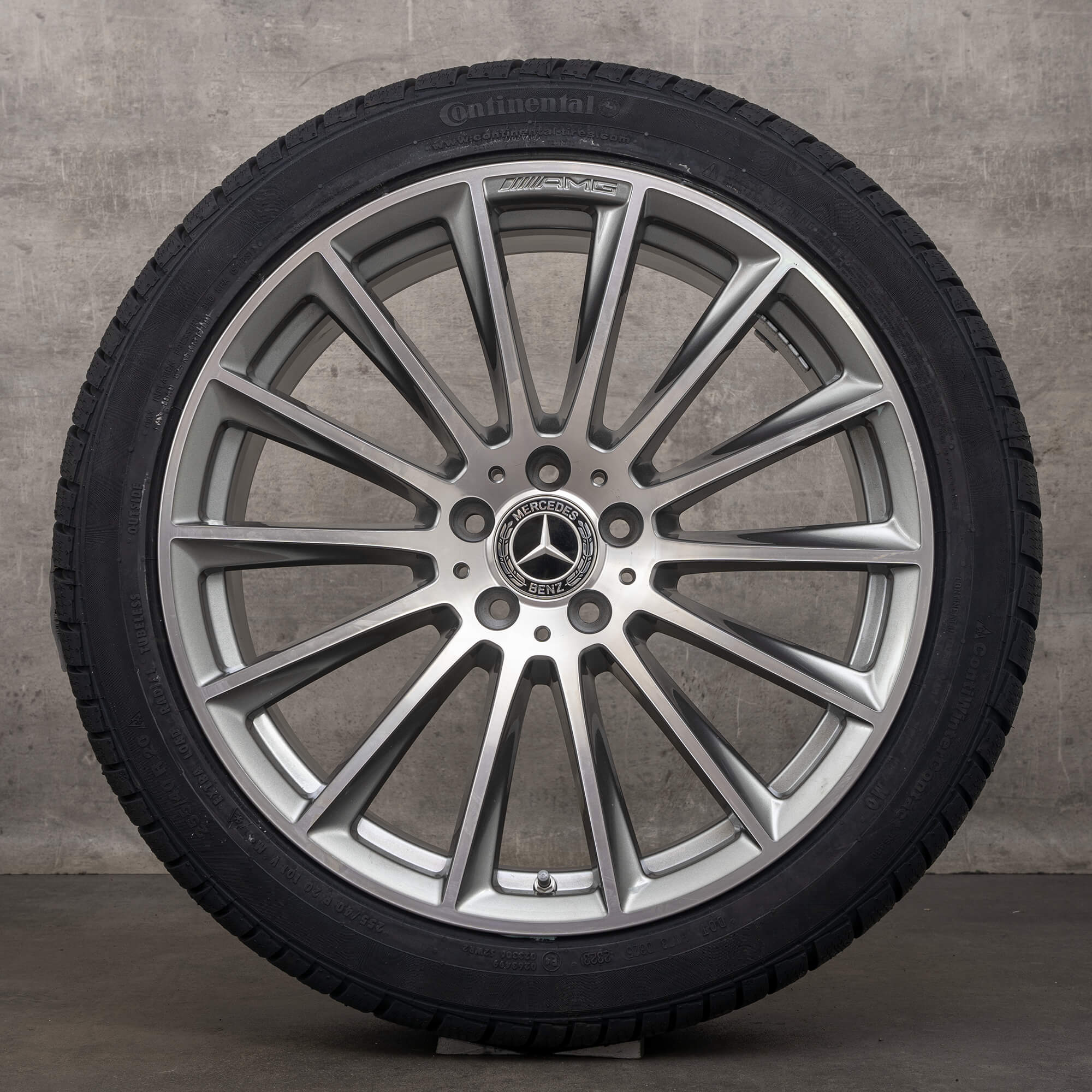 Original Mercedes Benz S-Klasse AMG Winterräder 20 Zoll W223 V223 X223 Felgen A2234011500 himalaya grau glanzgedreht NEU