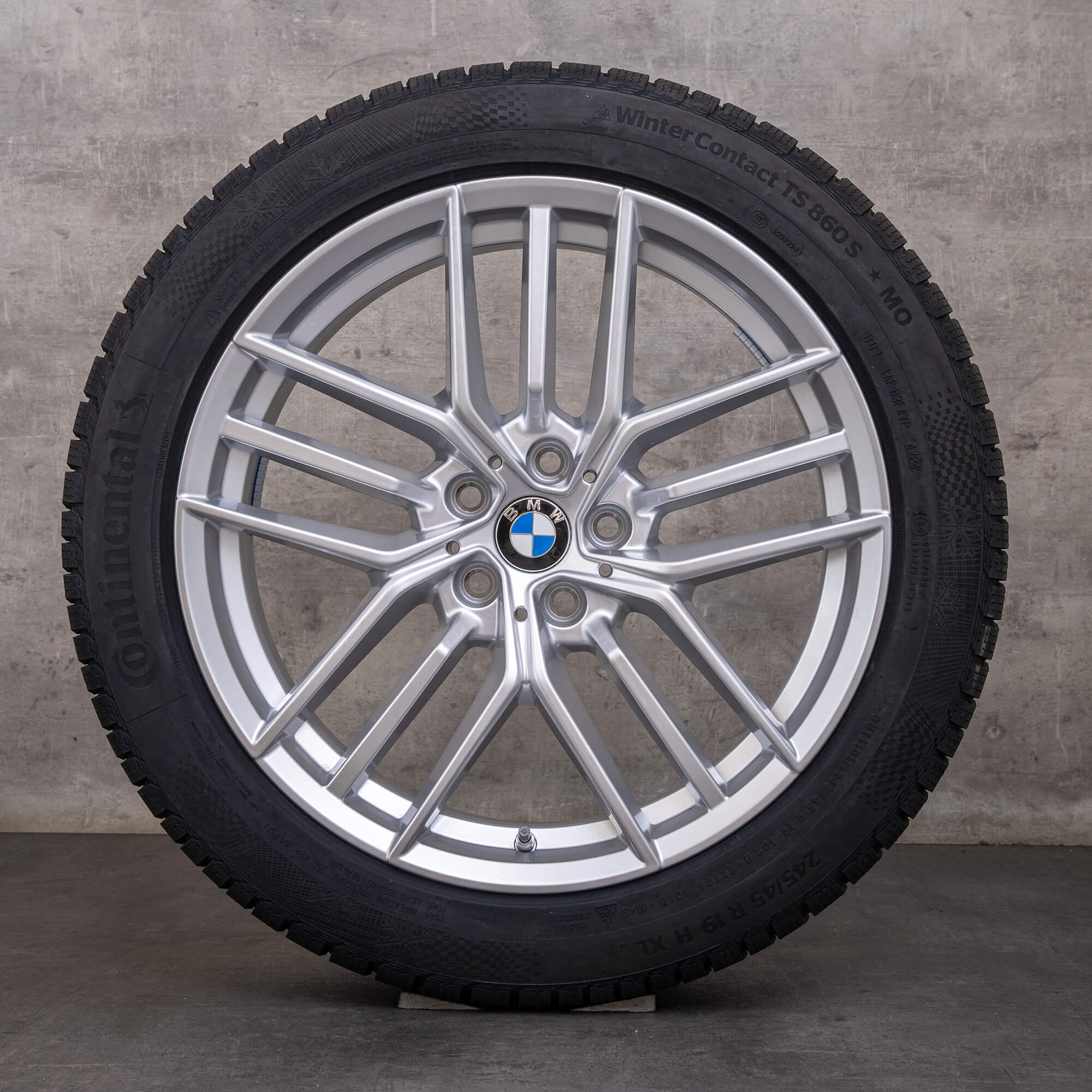 Original BMW 5er i5 Winterräder 19 Zoll G60 G61 Felgen 5A324D6 5A324D7 Styling 933 silber glanz NEU