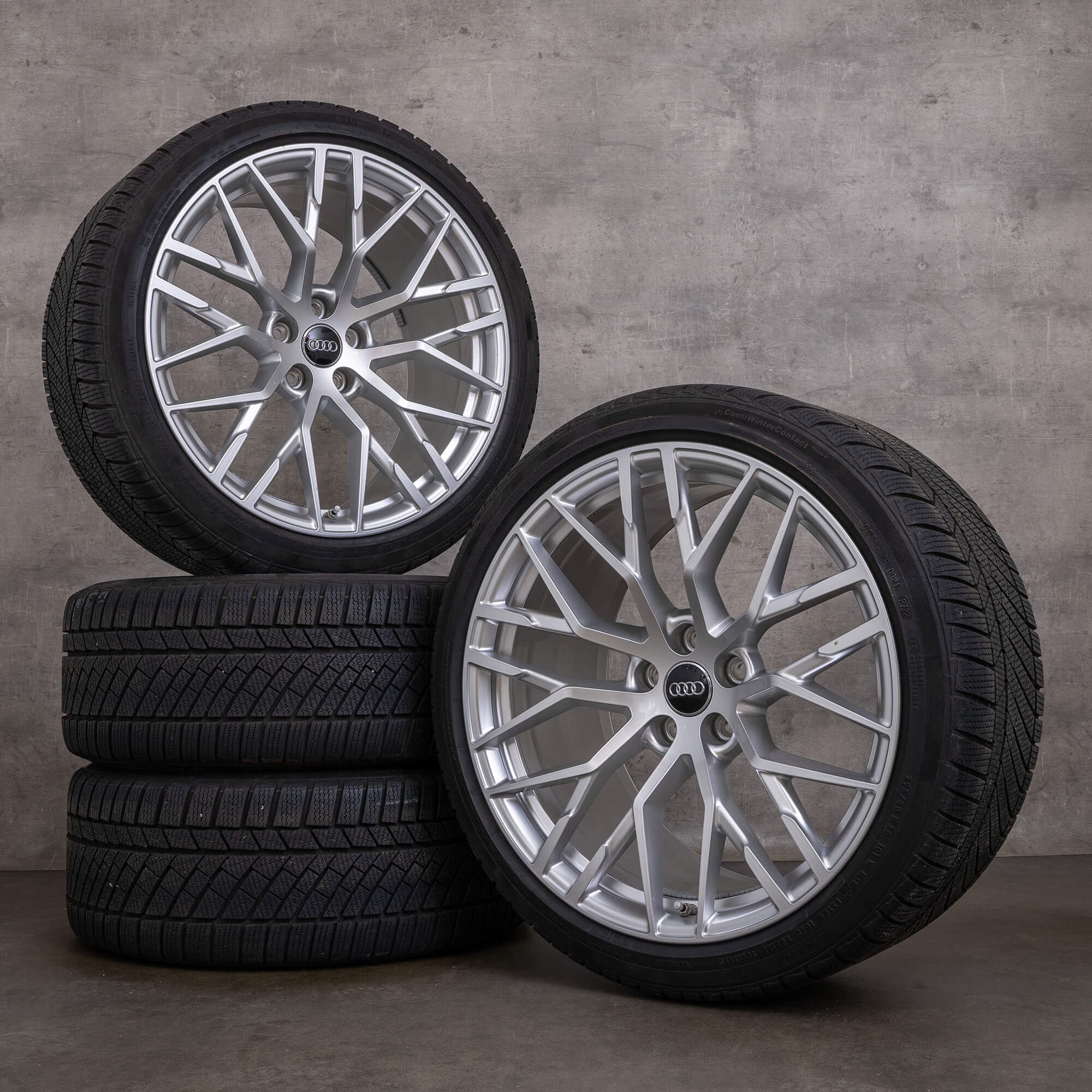 Originale Audi R8 vinterhjul 20 tommer 4S fælge 4S0601025G sølv