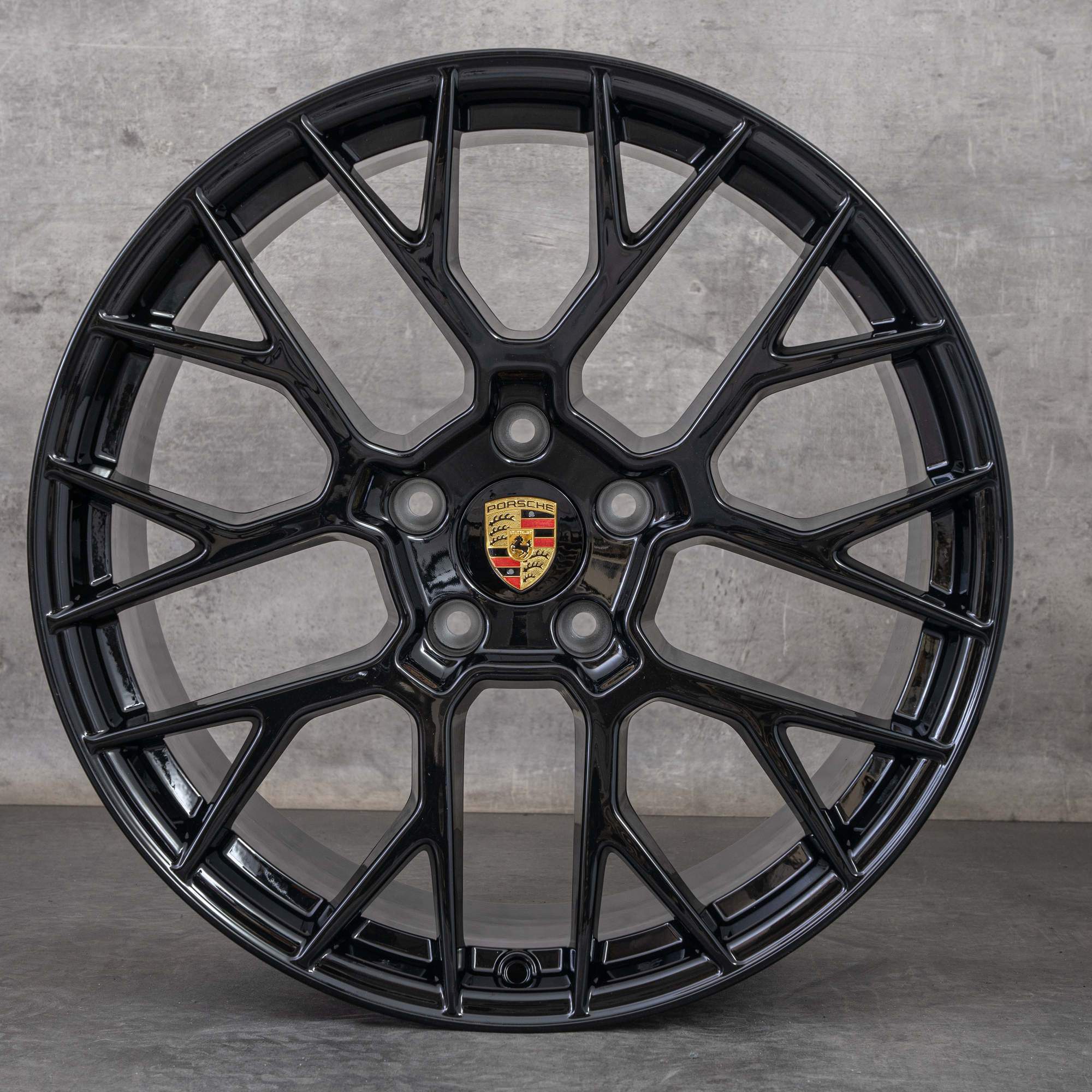 Oryginalne felgi Porsche 992 II 20 21 cali 992601025F 992601025G RS Spyder czarne błyszczące NOWOŚĆ