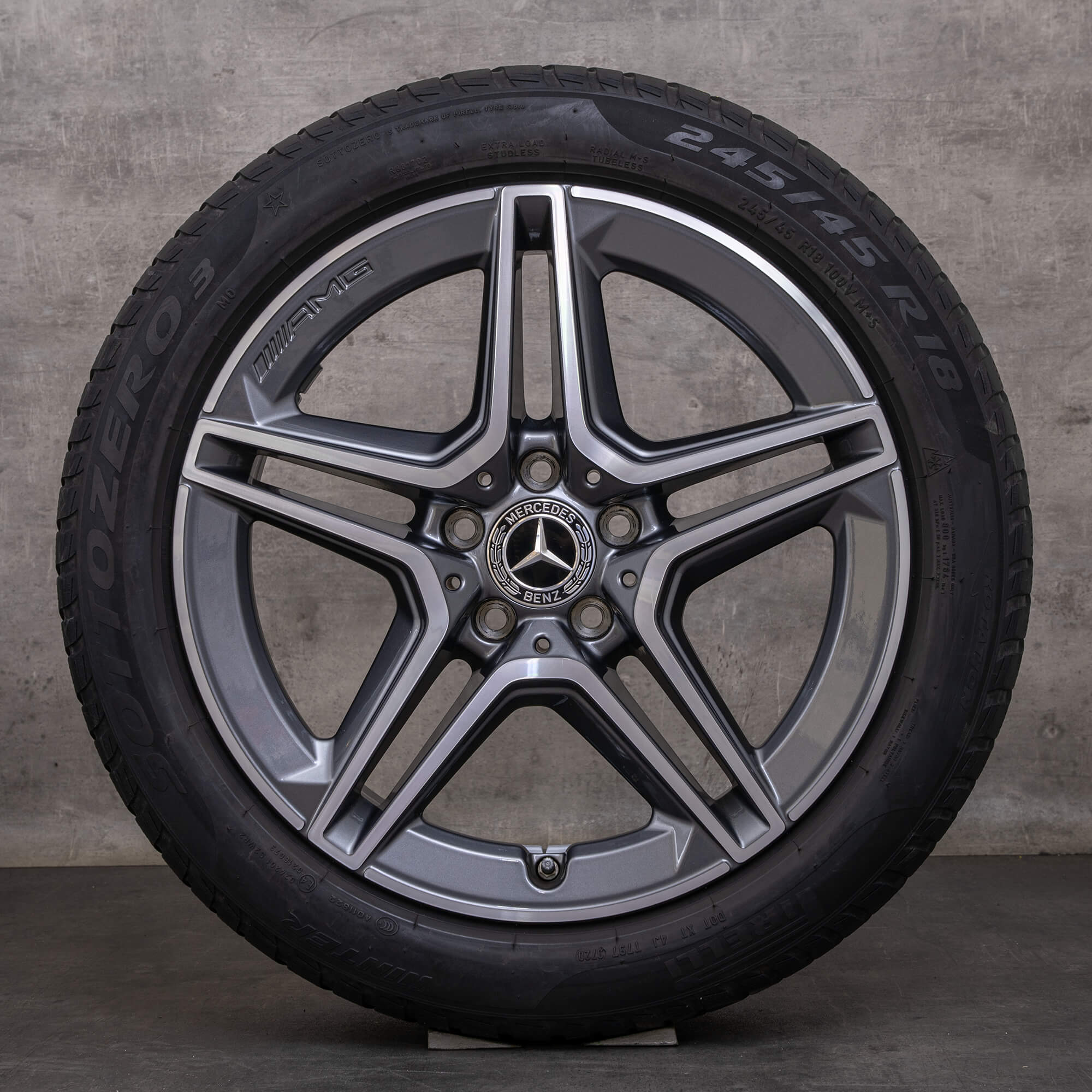 Orijinal Mercedes Banz E-Serisi AMG kış jant lastik 18 inç W213 S213 C238 A238 jantlar A2134016300 A2134016400 himalaya gri parlak tornalı