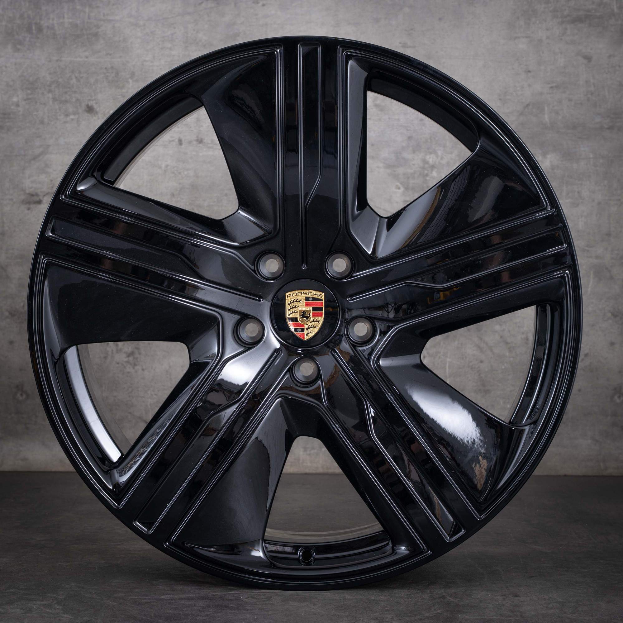 Oryginalne felgi Porsche Macan Electric 22 cale Exclusive Design 95C601025P Q 95C601025BK BL czarne błyszczące NOWE