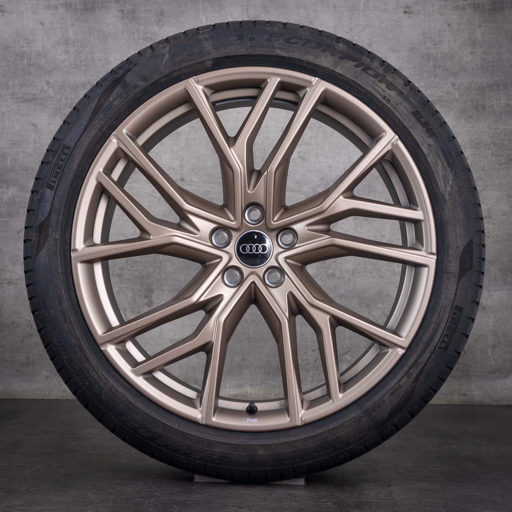Original Audi Q4 e-tron Sportback Felgen 21 Zoll F4 Sommerräder 89A601025P 89A601025Q bronze gold matt