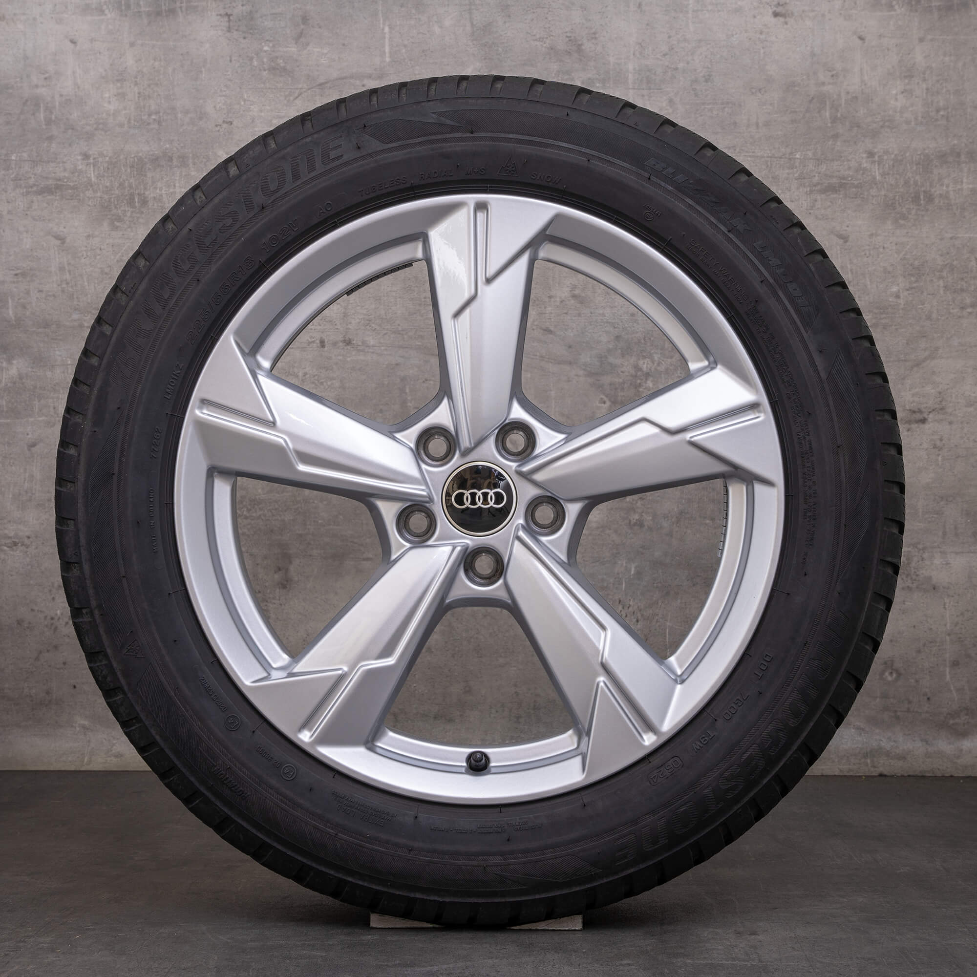 Original Audi A6 jante vară 18 inch 4K C8 4K0601025CE argintiu lucios