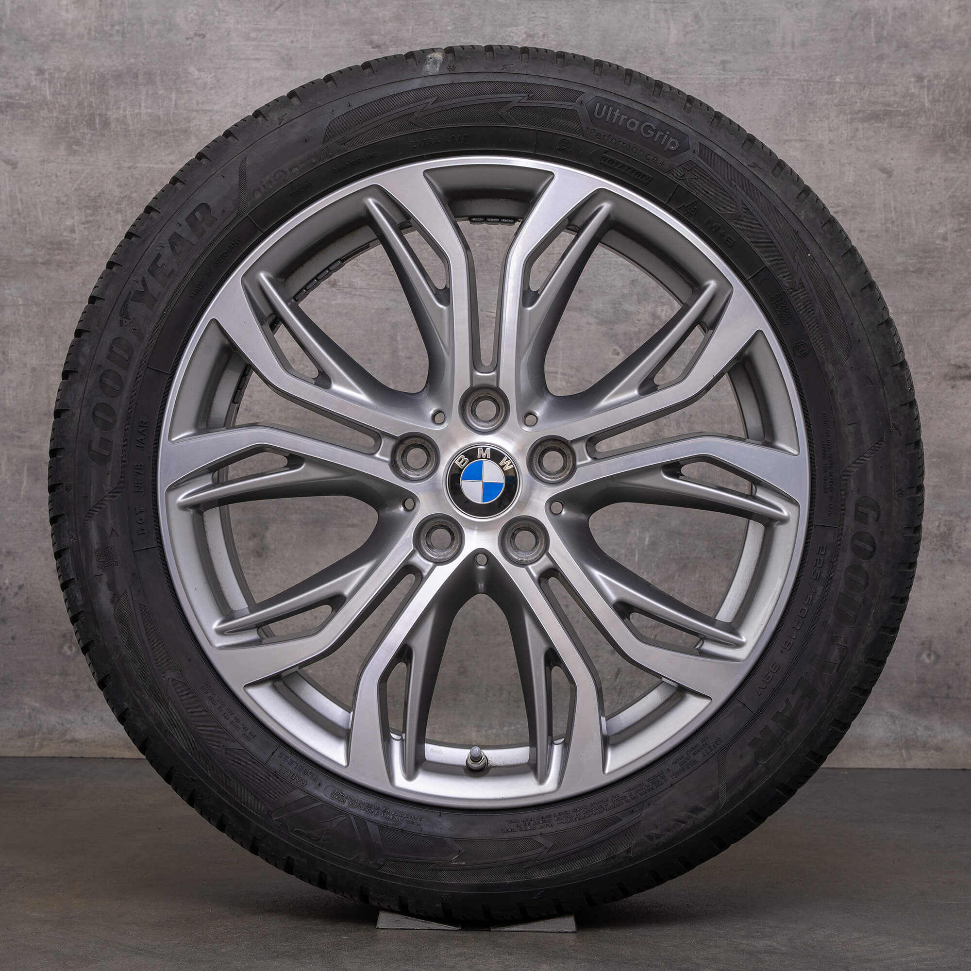 Original BMW X1 X2 Winter wheels 18 inches F48 F39 Styling jantes 566 6856067 ferricgrey glossy