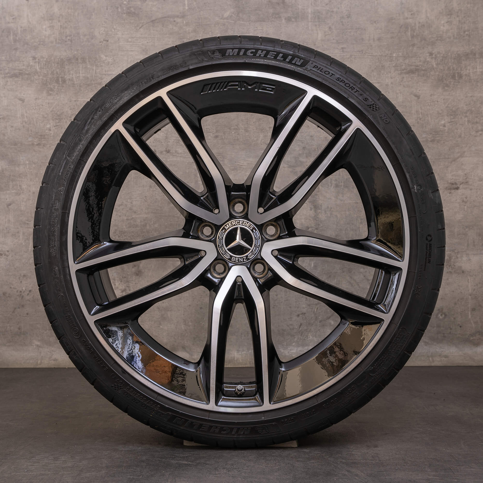 OEM Mercedes Benz CLS 53 AMG snow tire packages 20 inch C257 4Matic rims A2574013100 A2574012200 black glossy turned