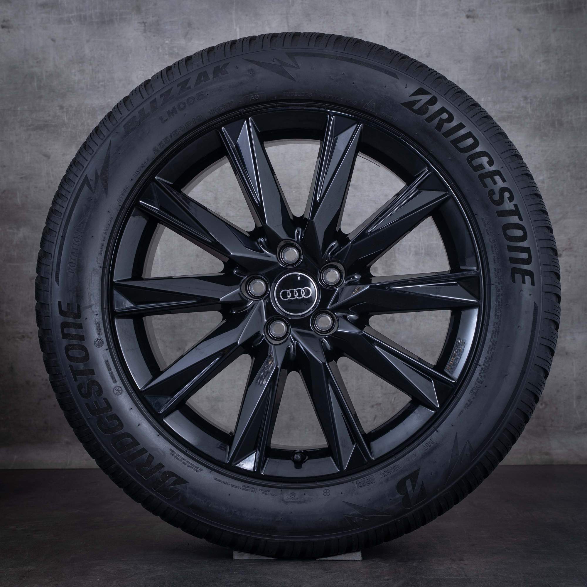 OEM Audi e-tron Q4 Sportback FZ winter wheels 19inch rims 89A071499A Gloss Black - wheel 3 of 4
