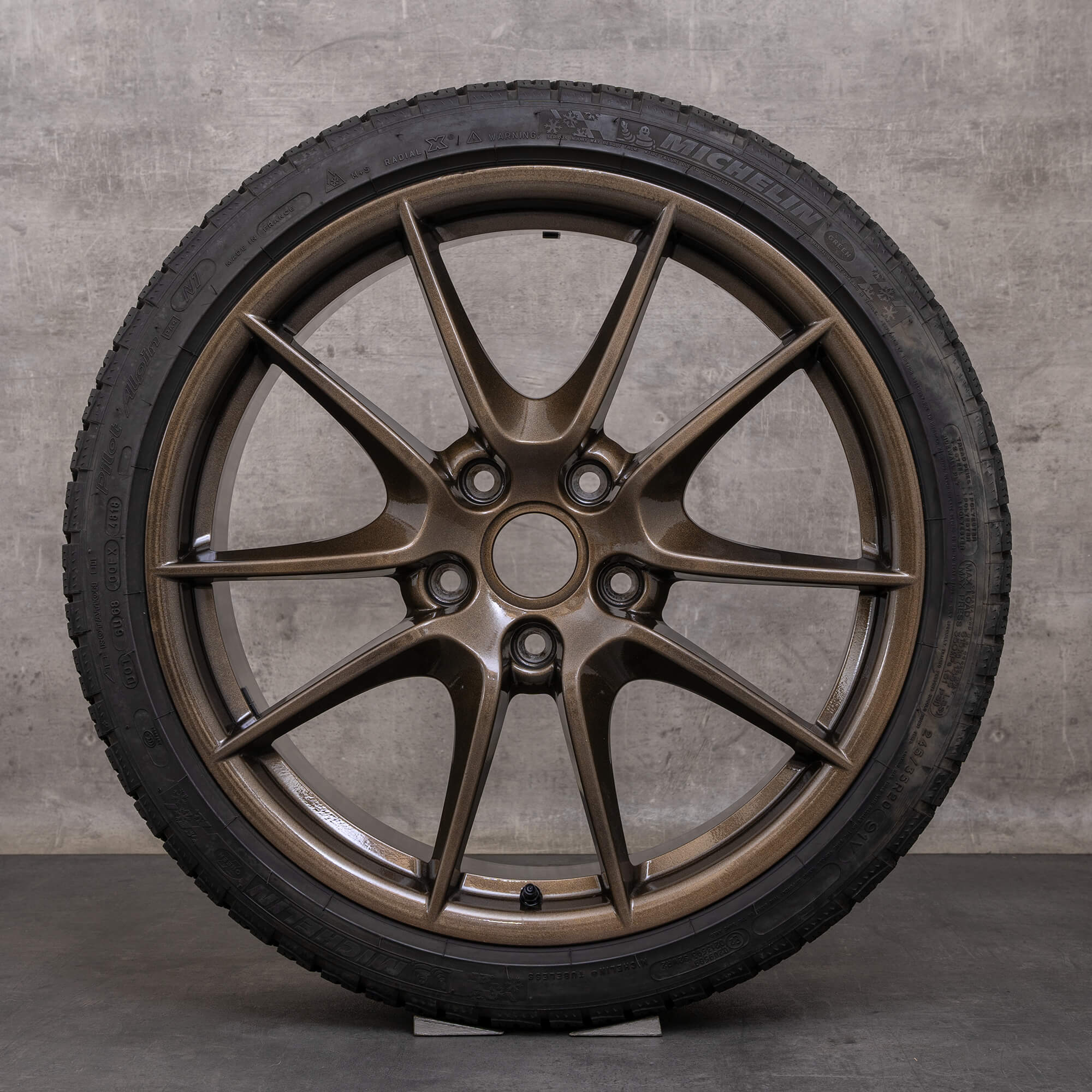 Originální 20 palcové ráfky Porsche 911 Winterrder Carrera 4 4S Targa GTS 91136216104 91136216605 bronze