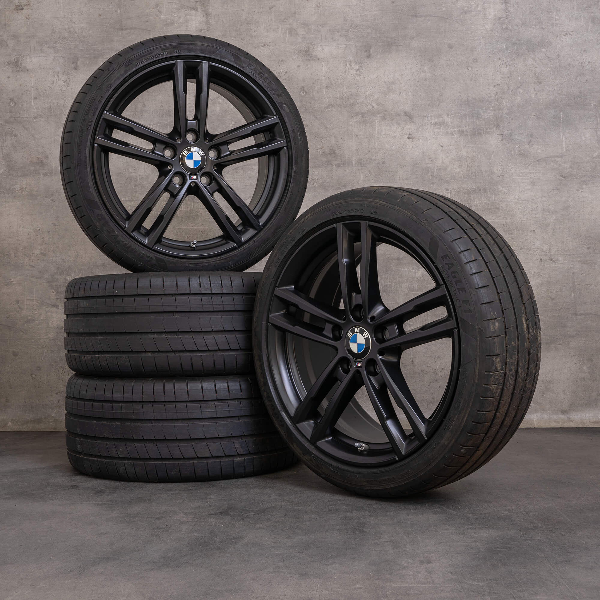 Originální alu kola BMW řady 1 2 18 palců F20 F21 F22 F23 letni styling 719 M 8074185 8074186 černá matná