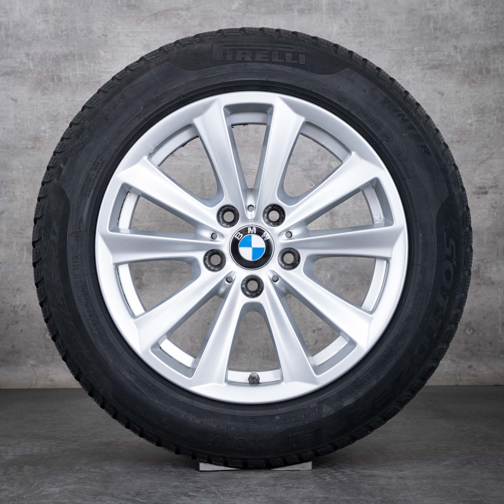 Alkuperäiset BMW 5-sarjan 6-sarjan talvirenkaat 17 tuuman F10 F11 F12 F13 F06 Gran Coupe vanteet muotoilu 236 6780720 hopea kiiltävä