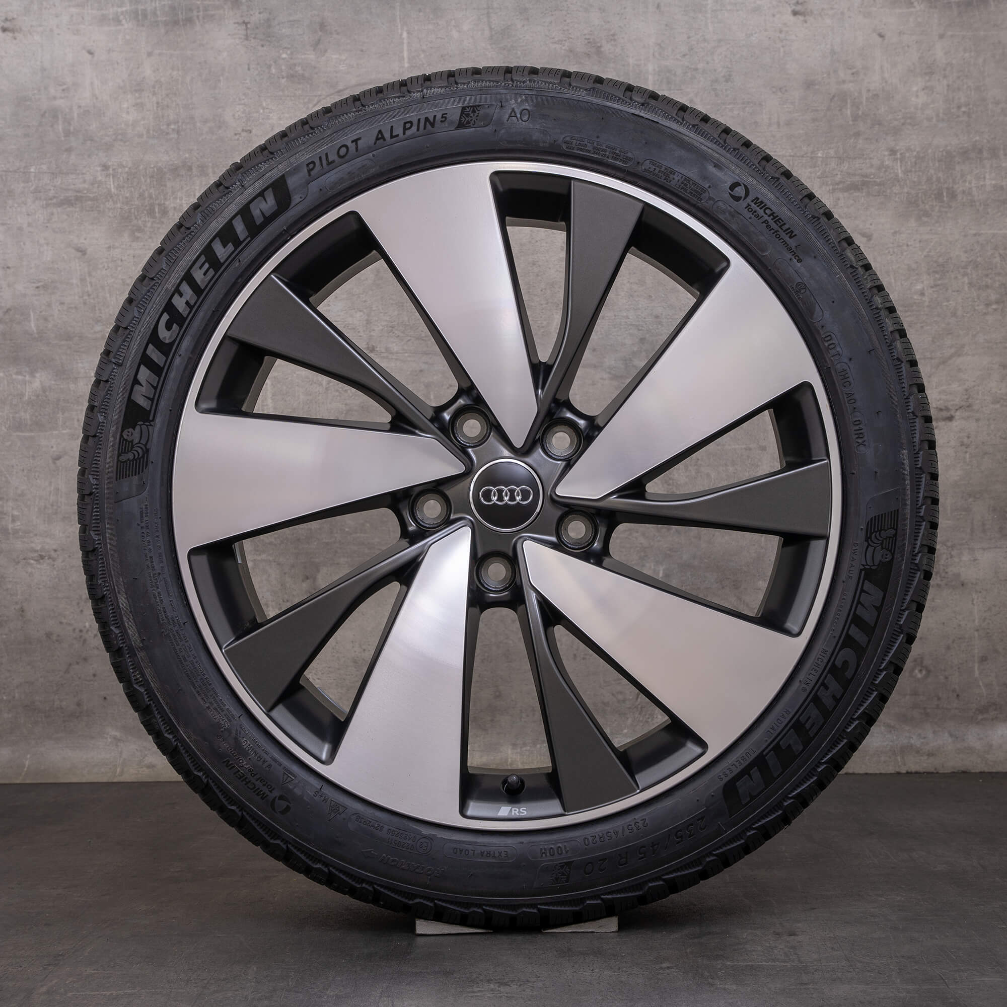 Original Audi A6 e-tron Winterräder 20 Zoll GH Felgen 85E601025BB 85E601025BC grau seidenmatt glanzgedreht NEU
