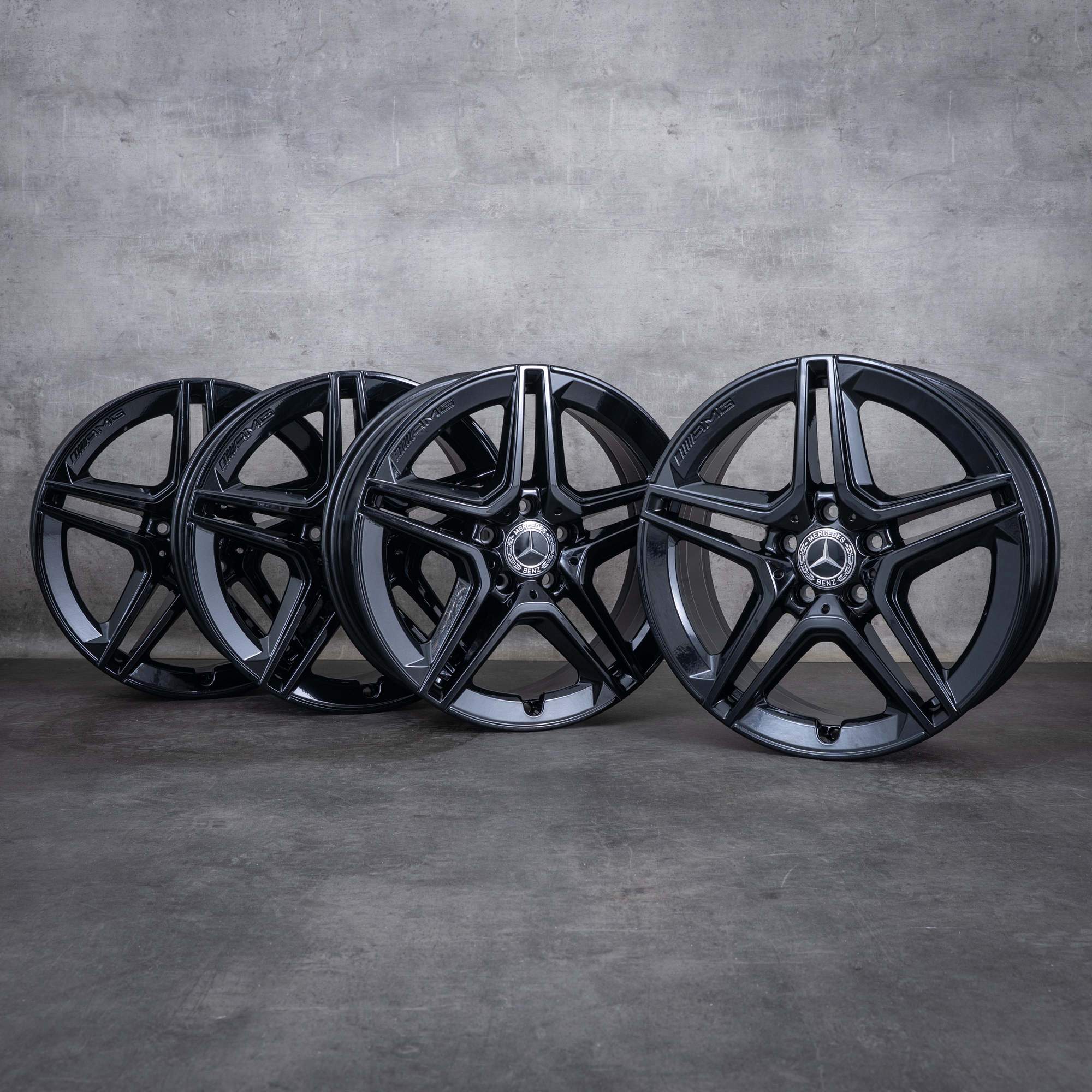 Orijinal Mercedes Benz A-Serisi CLA AMG jantlar 18 inç W177 V177 W247 X118 C118 A1774011500 siyah parlak YENİ