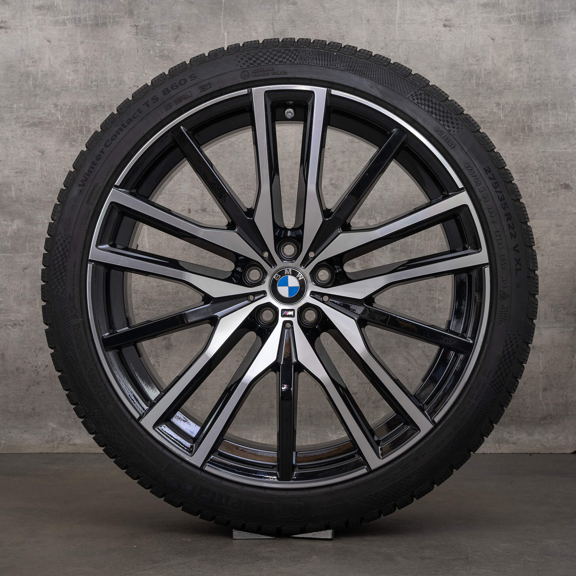 Original BMW X5 X6 ruedas de invierno G05 G06 llantas 8090013 8090014 jet negro brillante volvió neumáticos