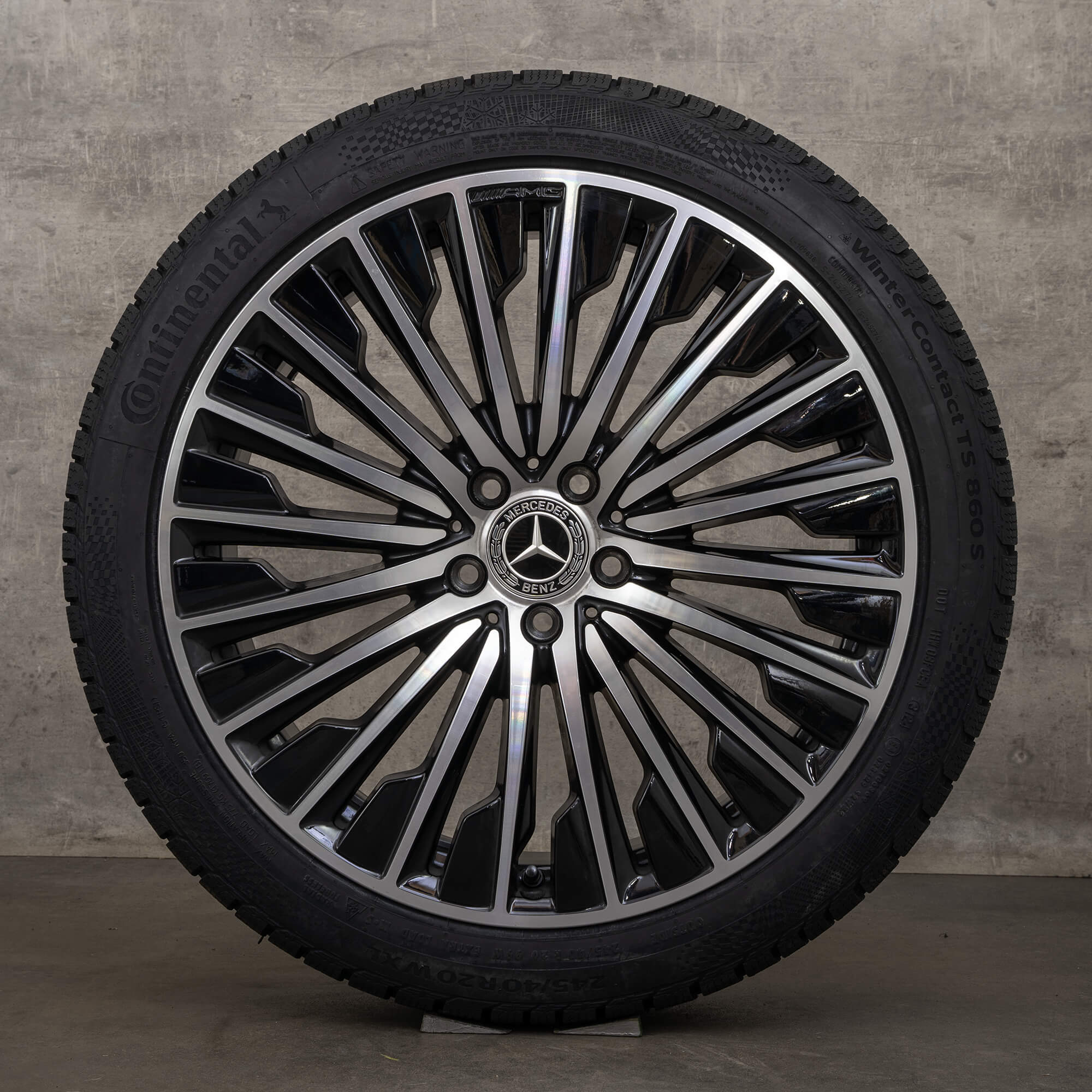 Original Mercedes Benz E-Class AMG jante vară 20 inch W214 S214 A2144010500 A2144010600 negru Lucios NOU