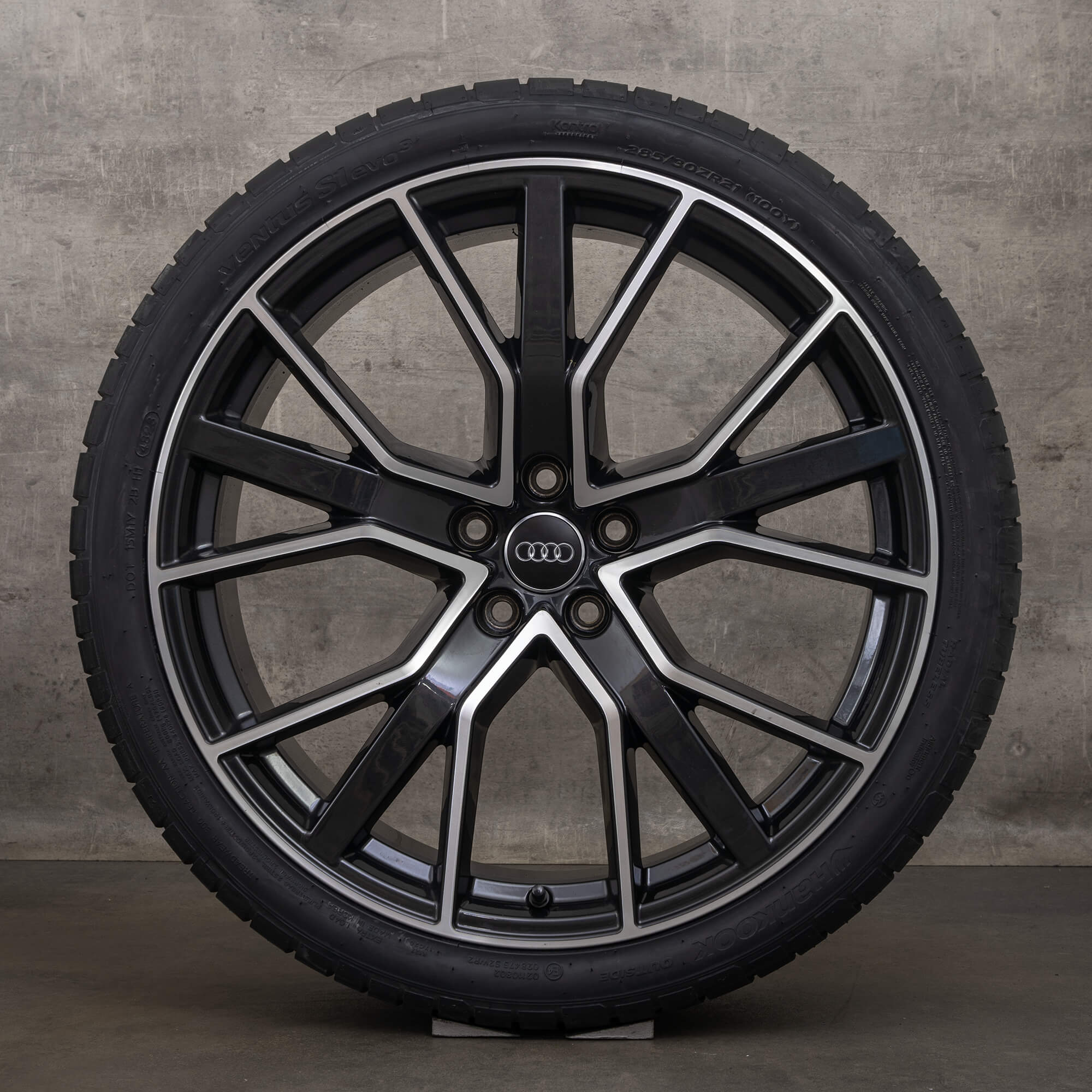 Llantas originales Audi RS6 21 pulgadas 4G C7 neumáticos de verano 4G0601025CL Performance antracita, pulidas a alto brillo