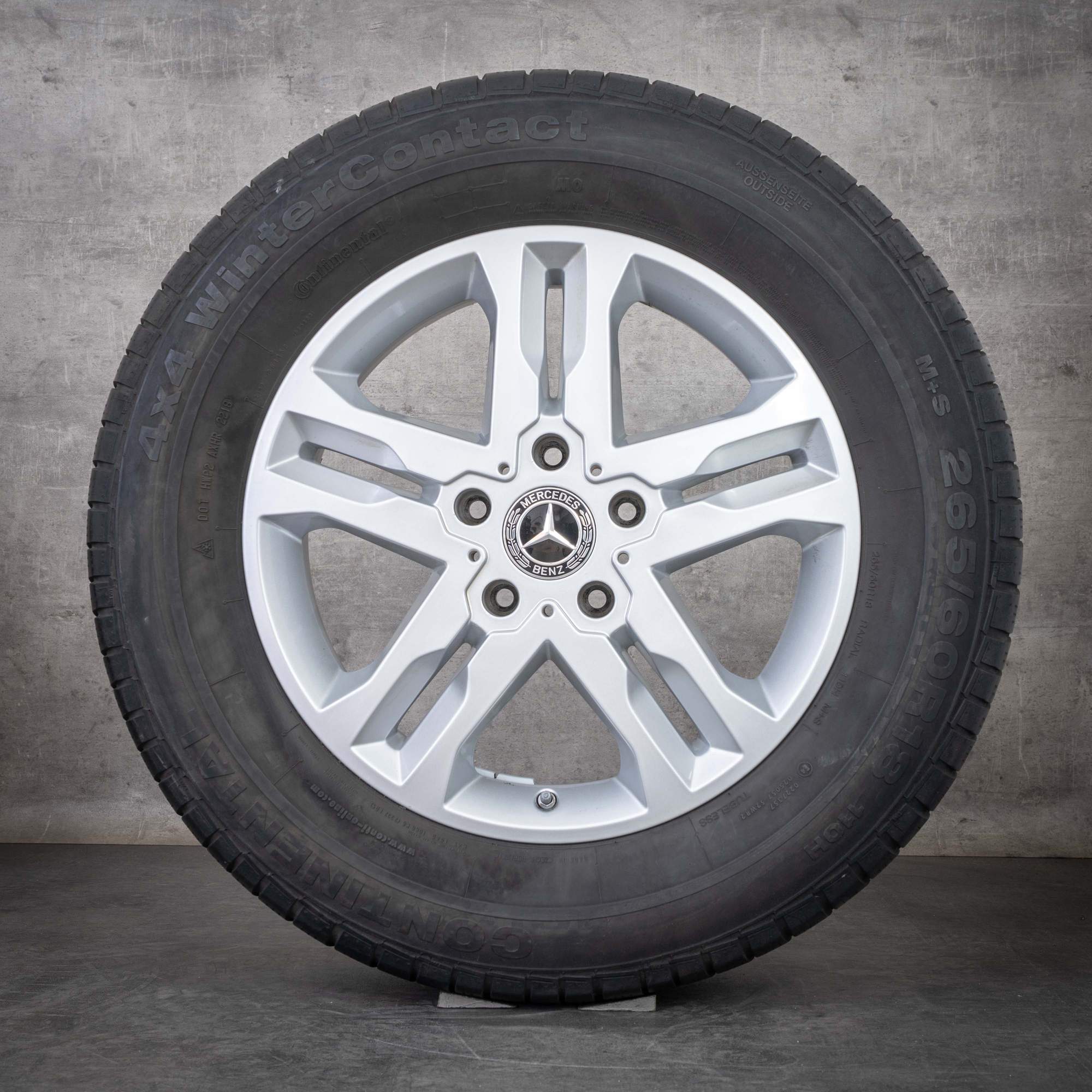 Alkuperäiset Mercedes Benz G-sarjan talvirenkaat 18 tuuman W463 G350 G400 G500 vanteet A4634012502 hopea kiiltävä