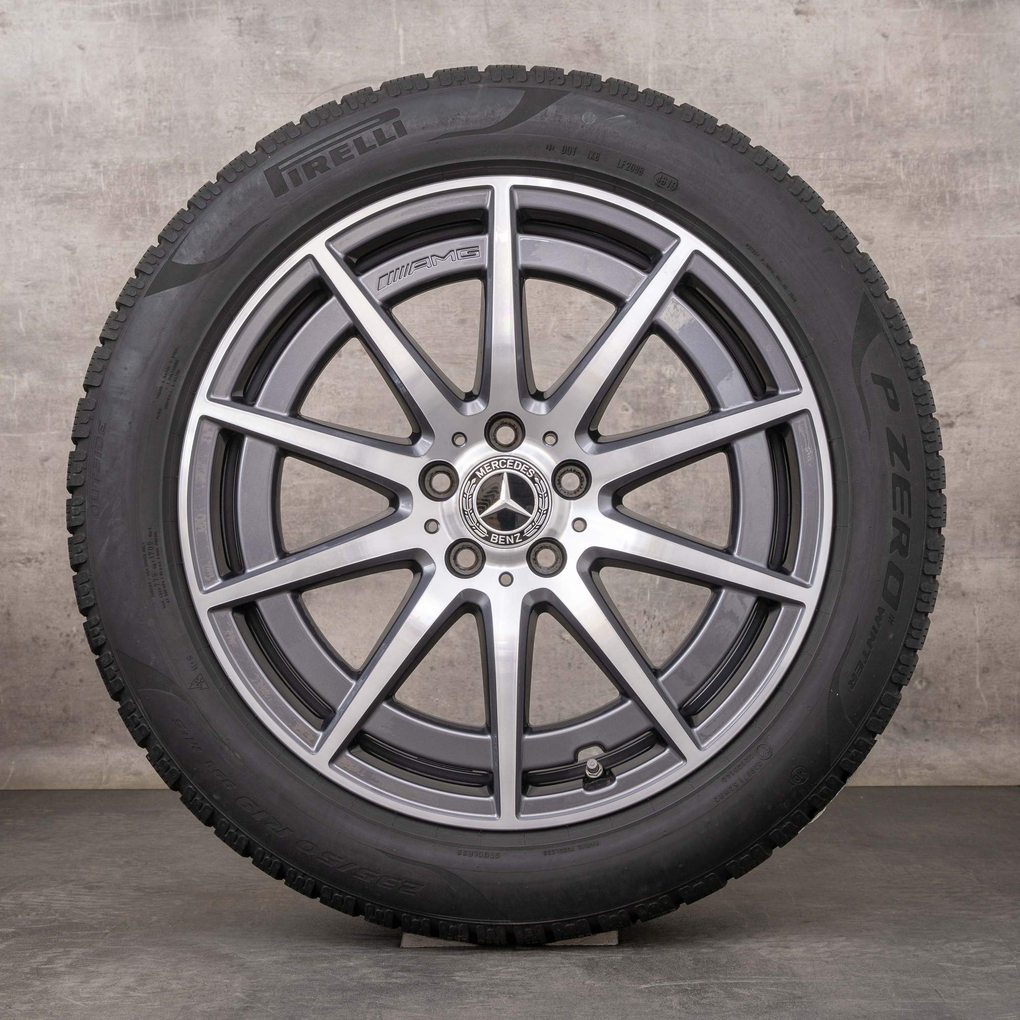Alkuperäiset Mercedes Benz GLA GLB 35 45 S 4Matic AMG talvirenkaat 19 tuuman H247 X247 vanteet A2474011900 himalajanharmaa kiillotettu