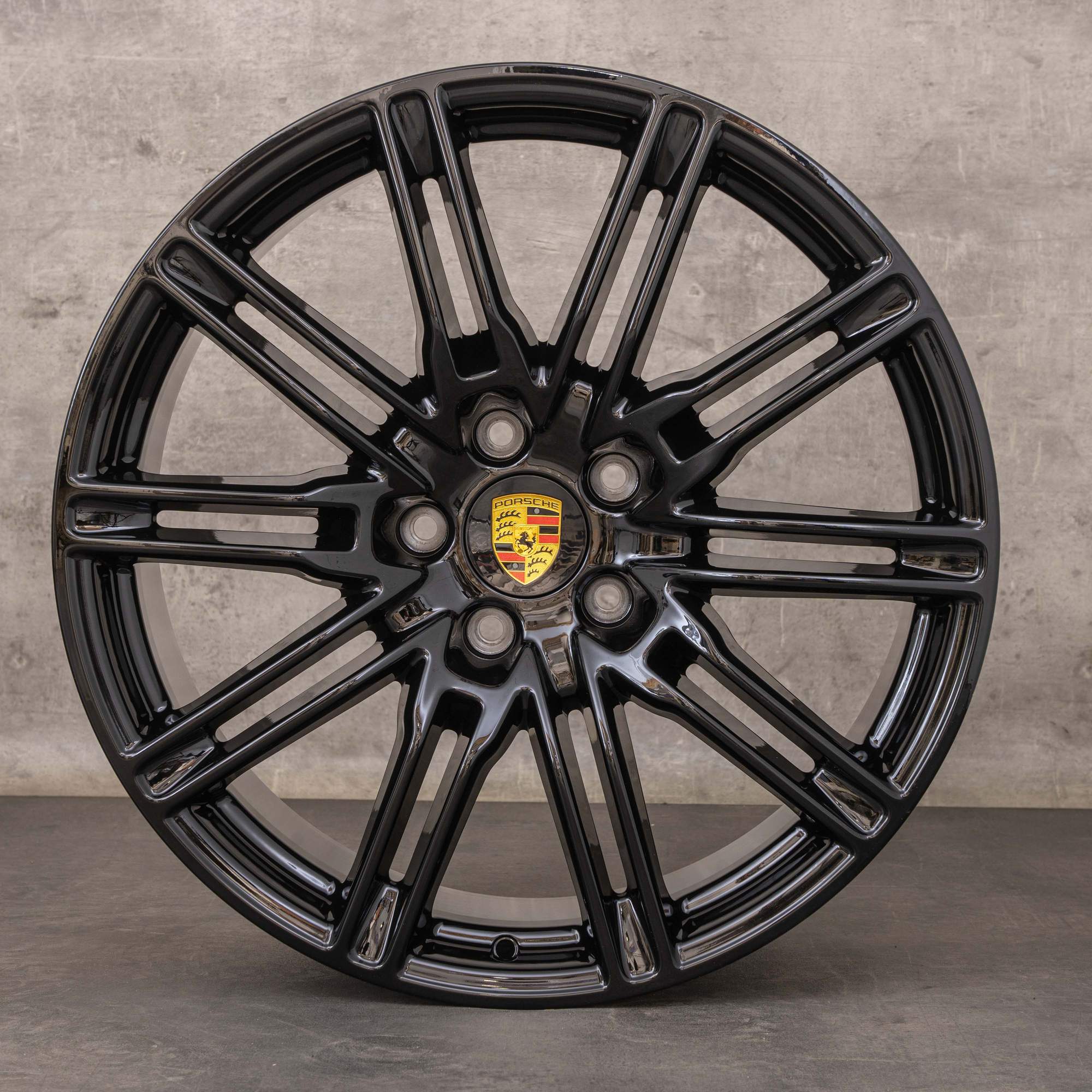 Original Porsche Cayenne Felgen 21 Zoll 958 7P5601025BF schwarz glanz