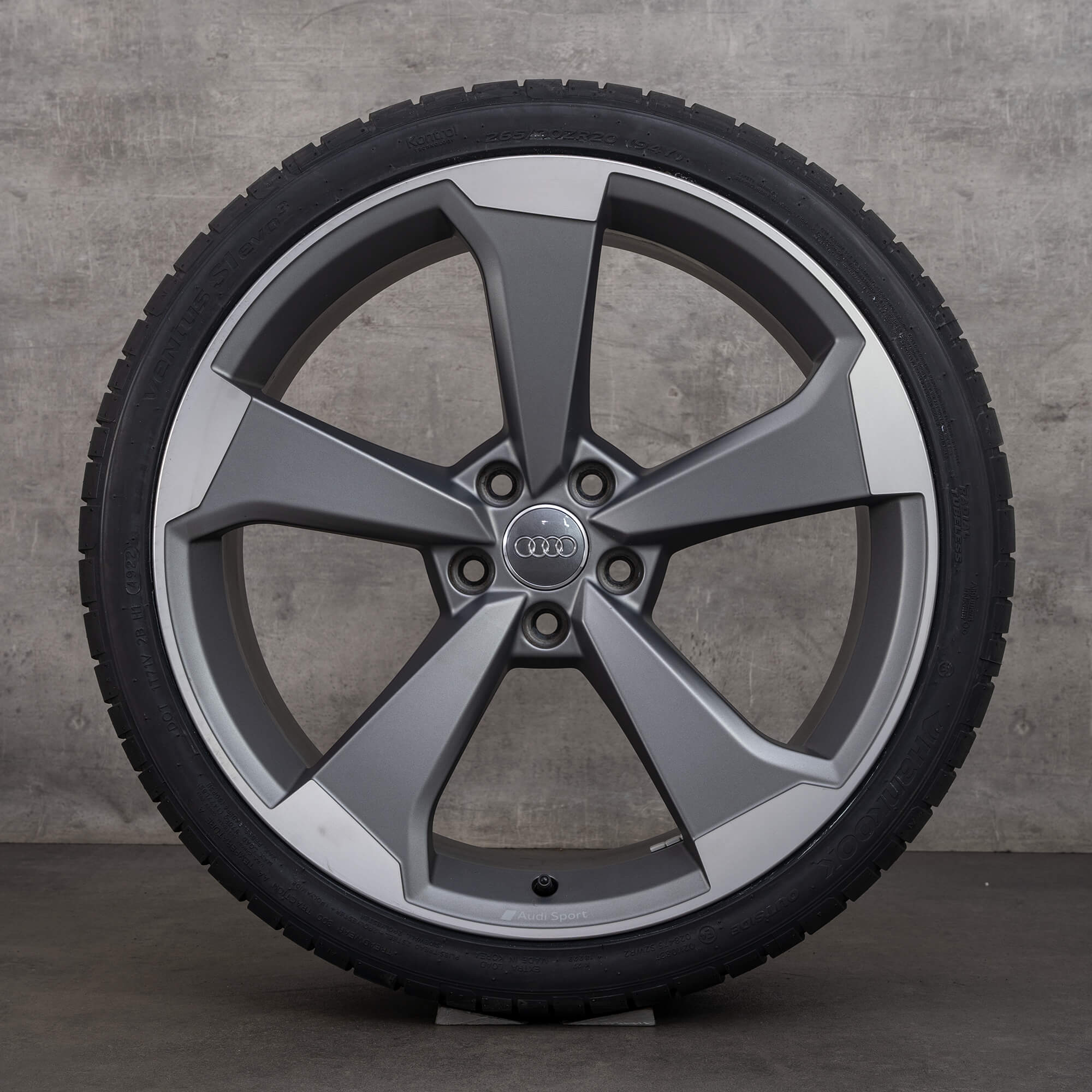 Orijinal Audi A5 S5 kış jant lastik 20 inç F5 8W B9 jantlar 8W0601025CF titan mat parlak