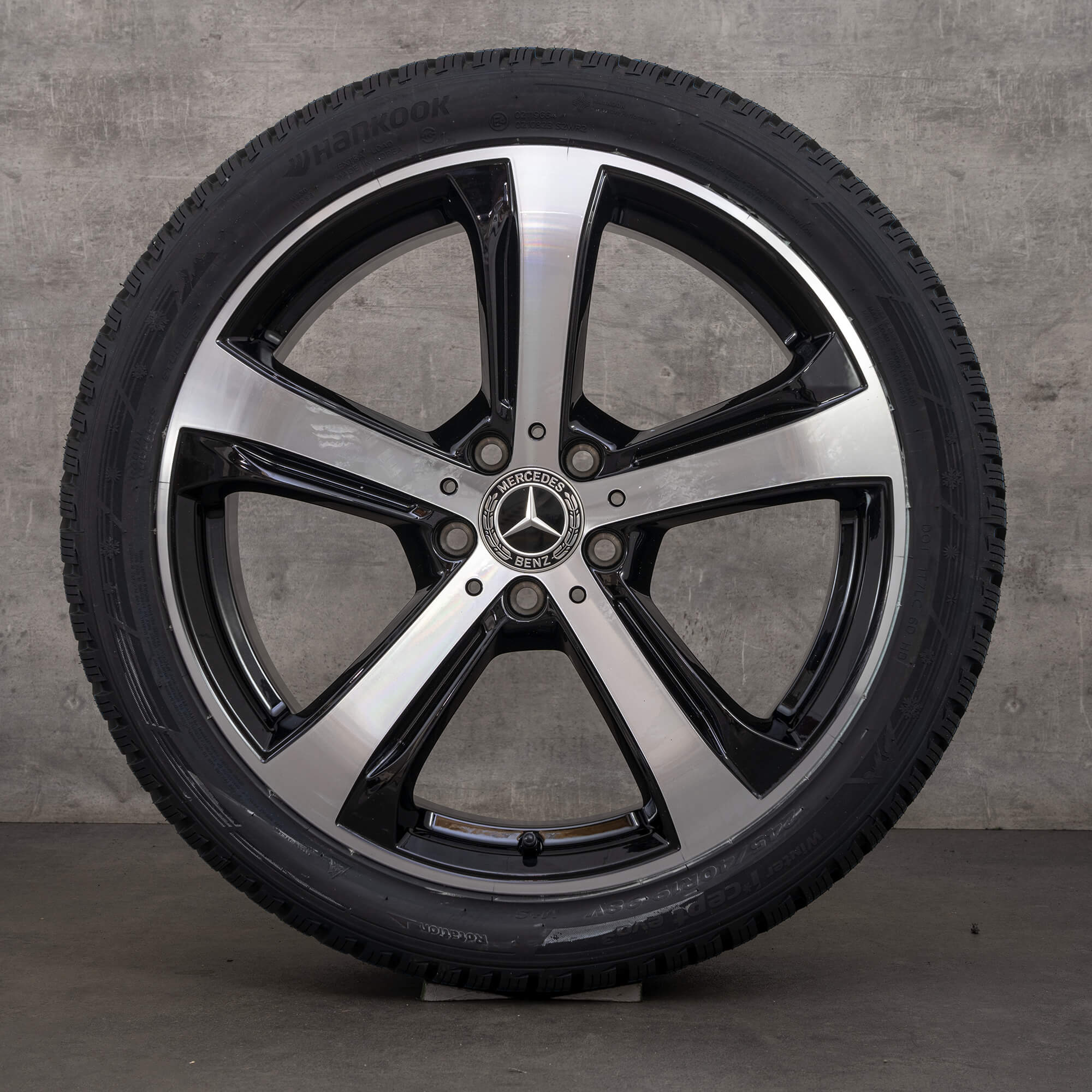Alkuperäiset Mercedes Benz C-sarjan talvirenkaat 19 tuuman X206 All-Terrain vanteet A2064015800 musta Kiillotettu UUTUUS