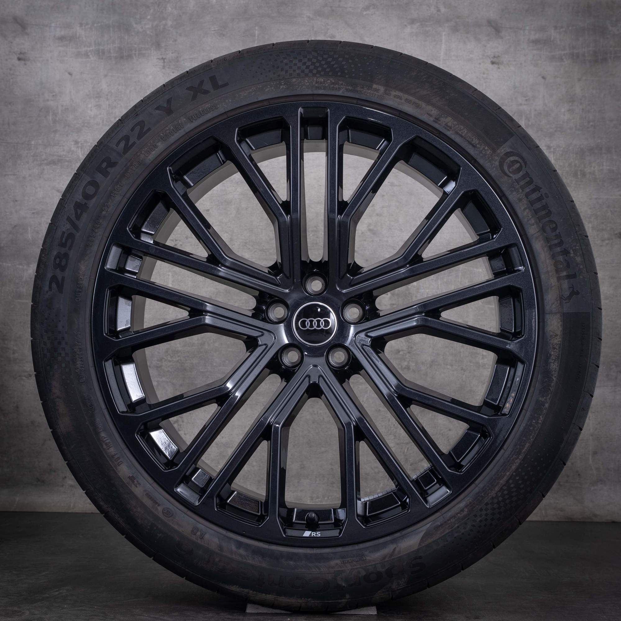 OEM Audi Q8 SQ8 22inch 4M8 summer wheels 4M8601025BP Granite Gloss