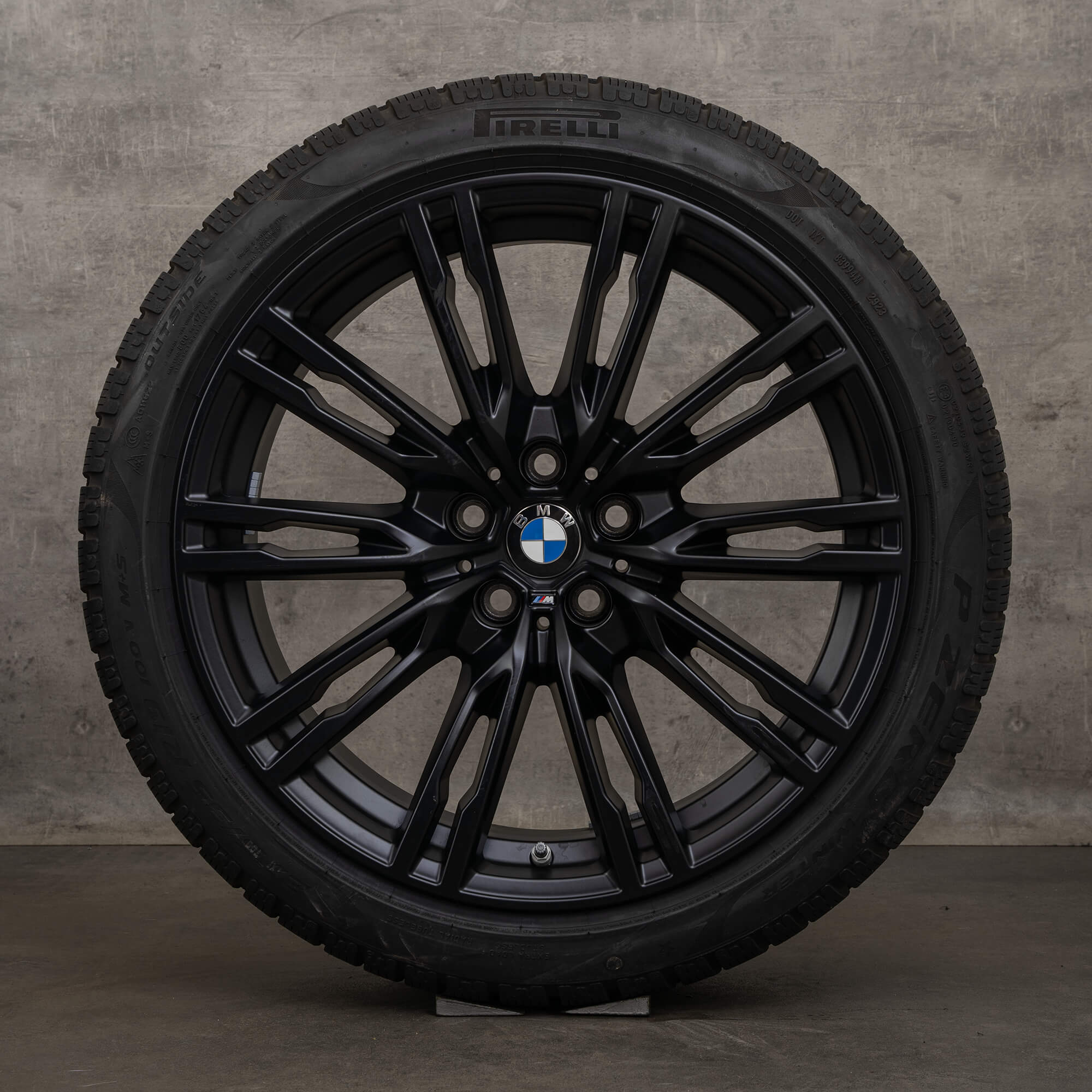Original BMW M2 M3 M4 Winterräder 19 Zoll G87 G80 G81 G82 G83 Felgen Styling 829 M 8093844 8093845 jet black matt