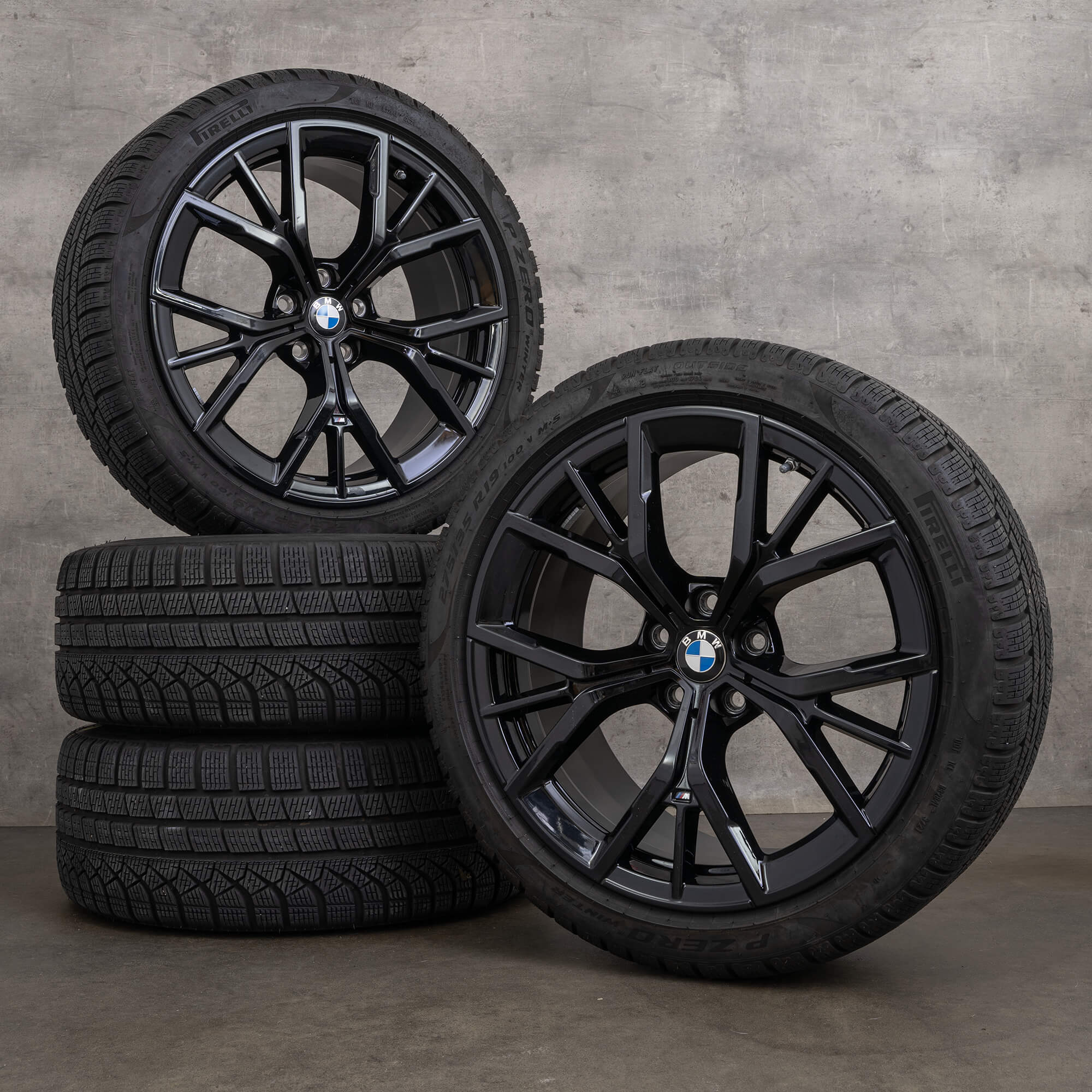 Oryginalał BMW seria 5 felgi 19 cali G30 G31 koła letnie stylizacja 845 8747234 czarny błyszczący