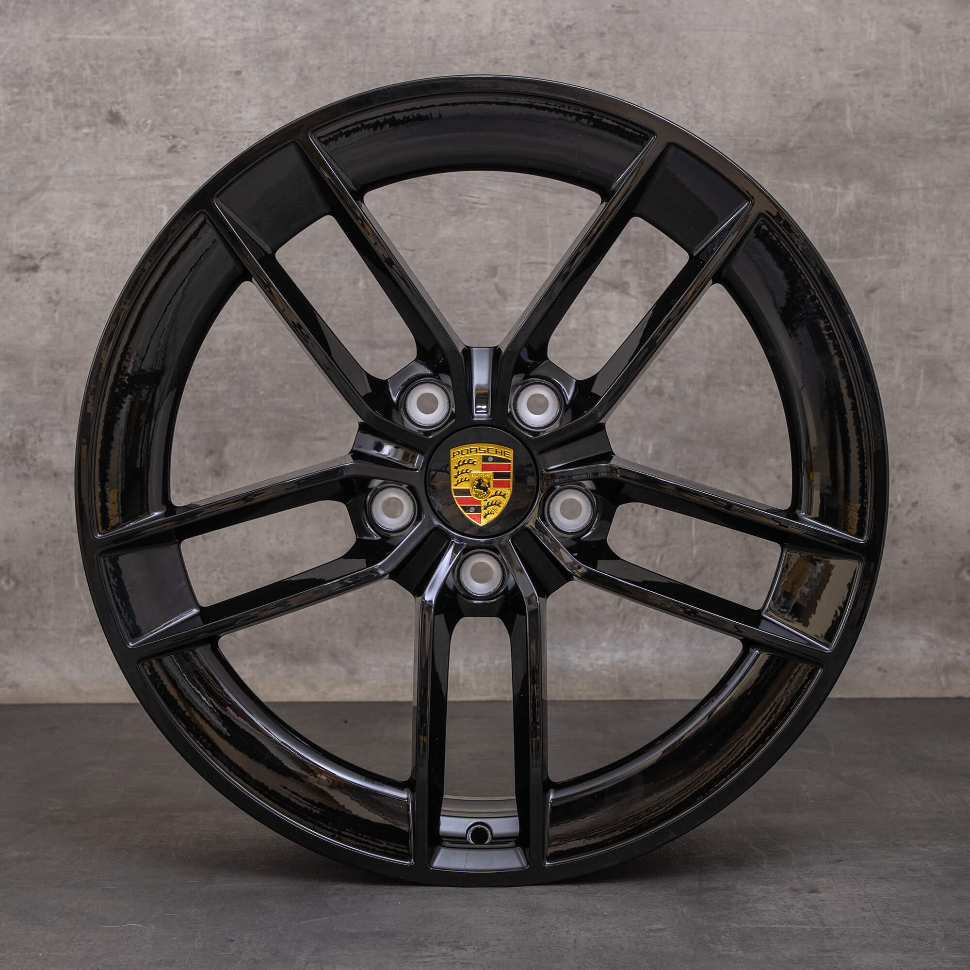 Original Porsche 911 fälgar / fälg 20 tum 992 II C2 C4 GTS 4 Carrera Exclusive Design 992601025ET 992601025GG svart glans NY